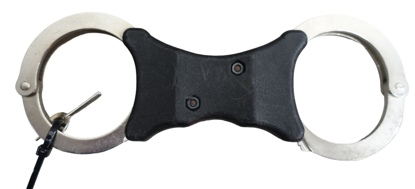 Hiatts Handcuffs Speedcuffs Cuffs Genuine Ex Police Rigid Handcuffs With 1 Key