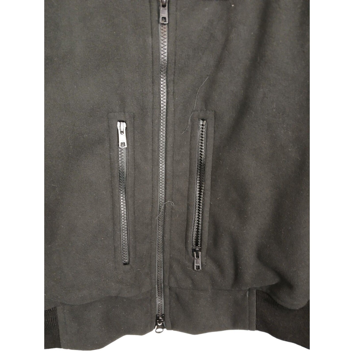 Polartec Fleece Jacket Windstopper Police Reflective Strip Black Radio Loop Warm