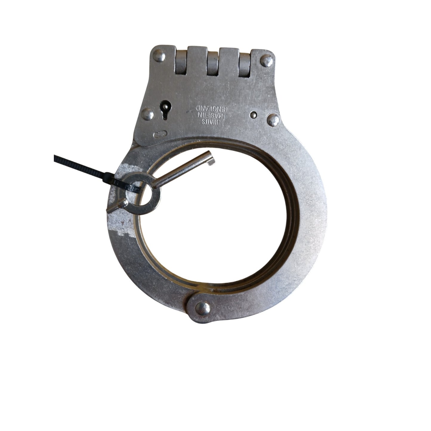 Hiatts Folding Handcuffs Cuffs Genuine Ex Police Security With Key Speedcuffs