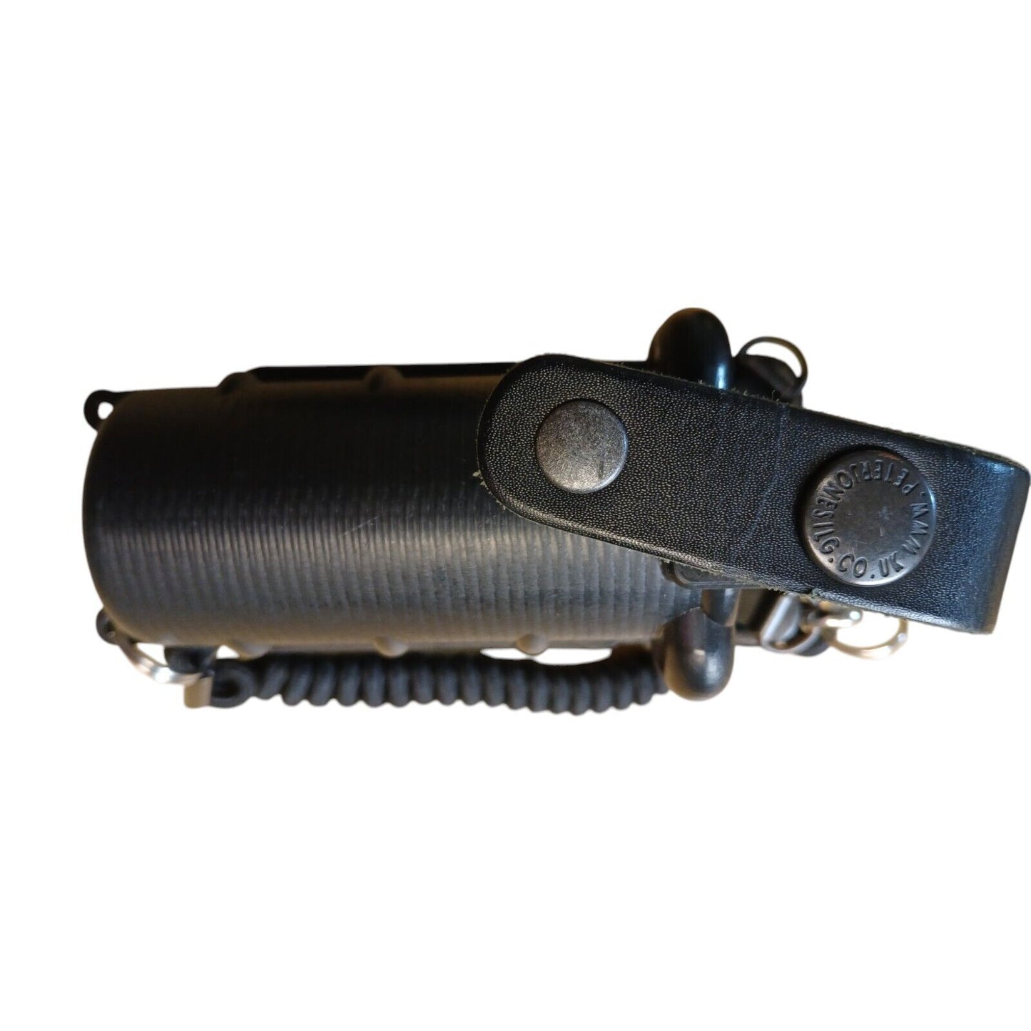 Police Duty Belt With 6 Pouches Attachments Black Nylon Security Webbing (C)