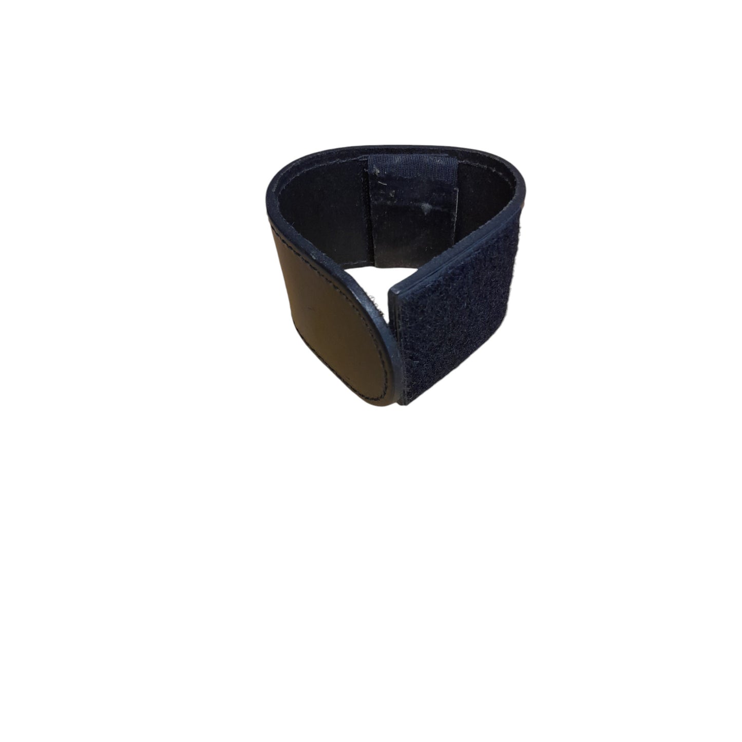 Duty Belt Buckle Protector Cover Leather Ex Police Black 50mm Used