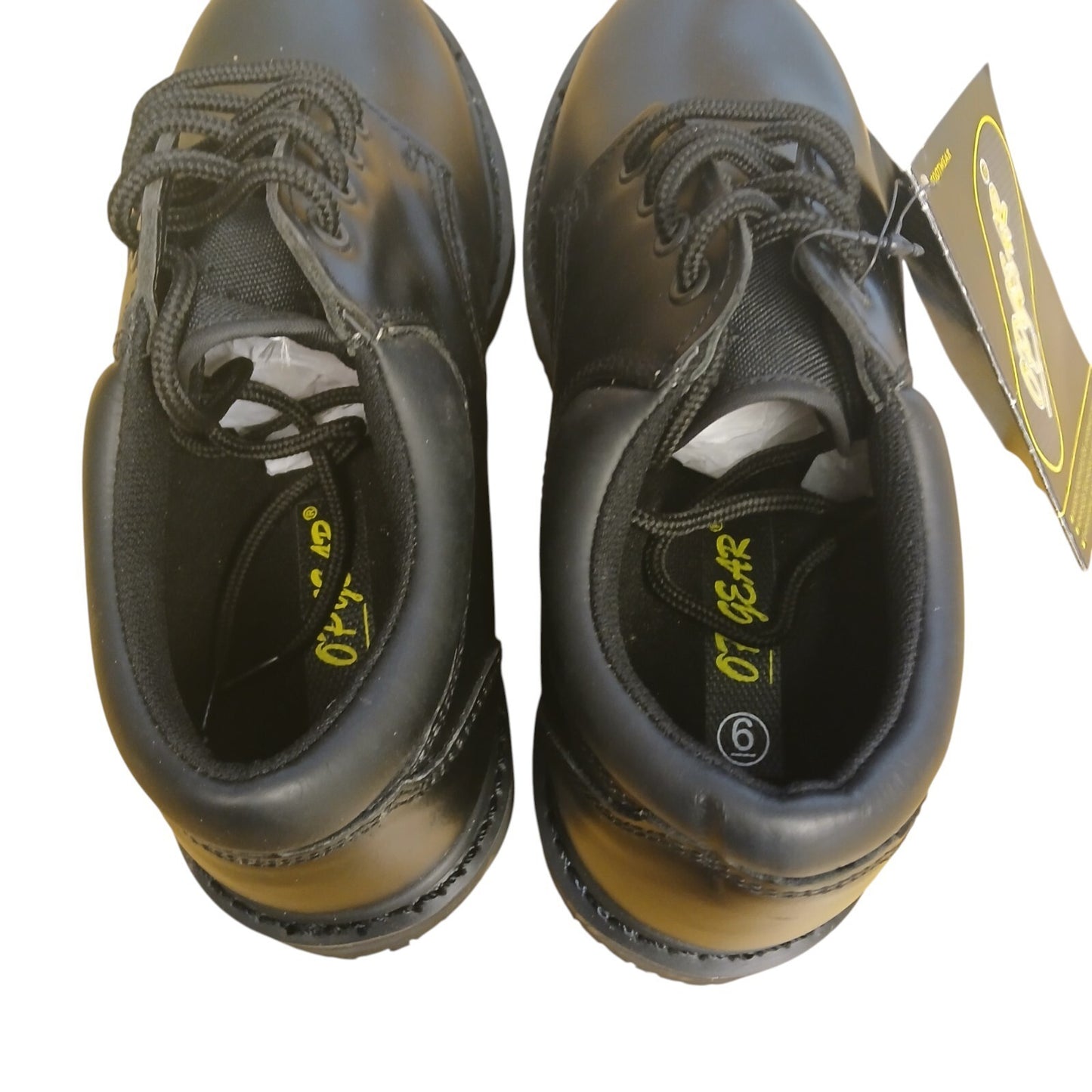 Opgear Black Shoes Safety Occupational Security Steel Toe Cap Size 6 Uniform