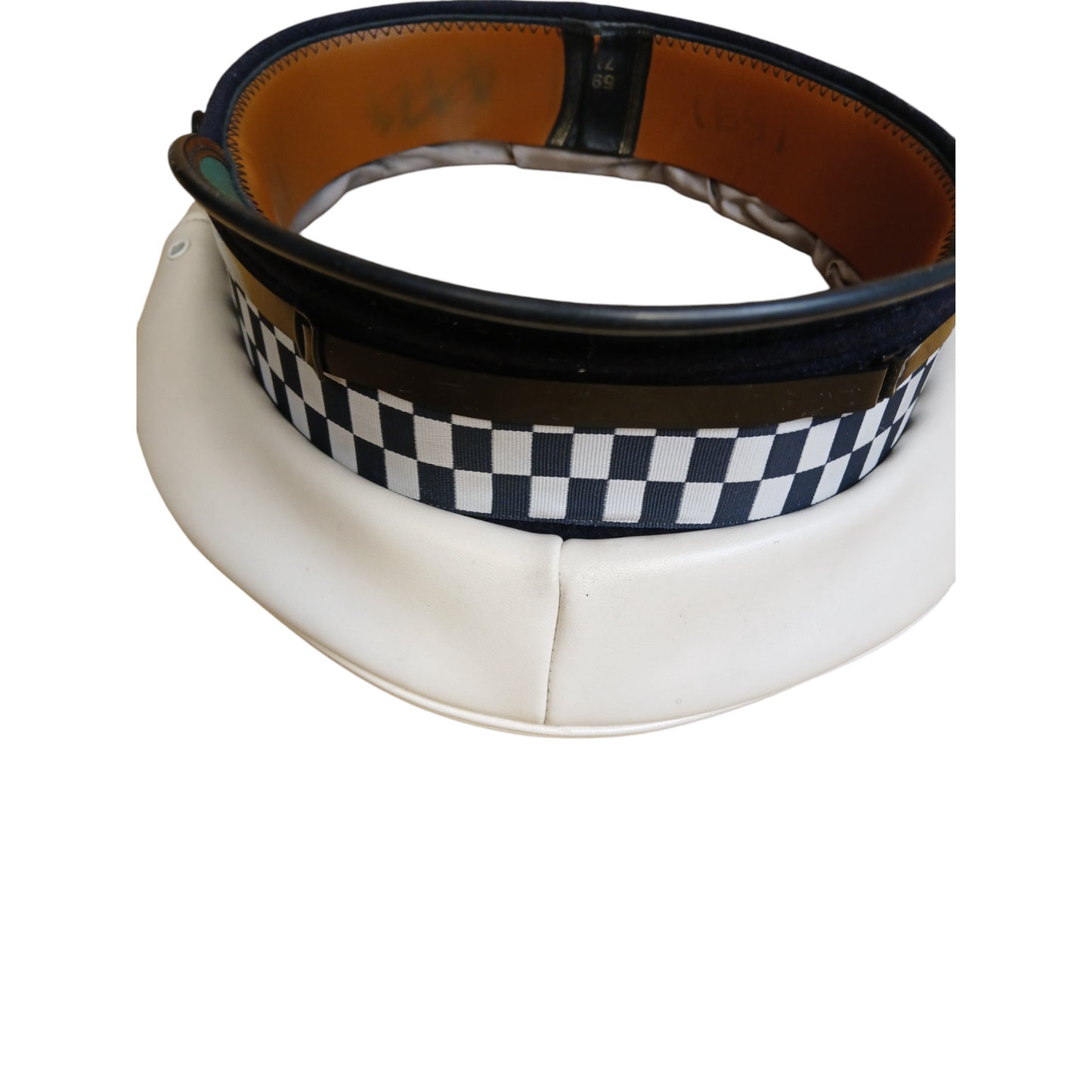 Traffic Officer Peak Cap Hat Black & White Ex Police Issue Collector B Grade