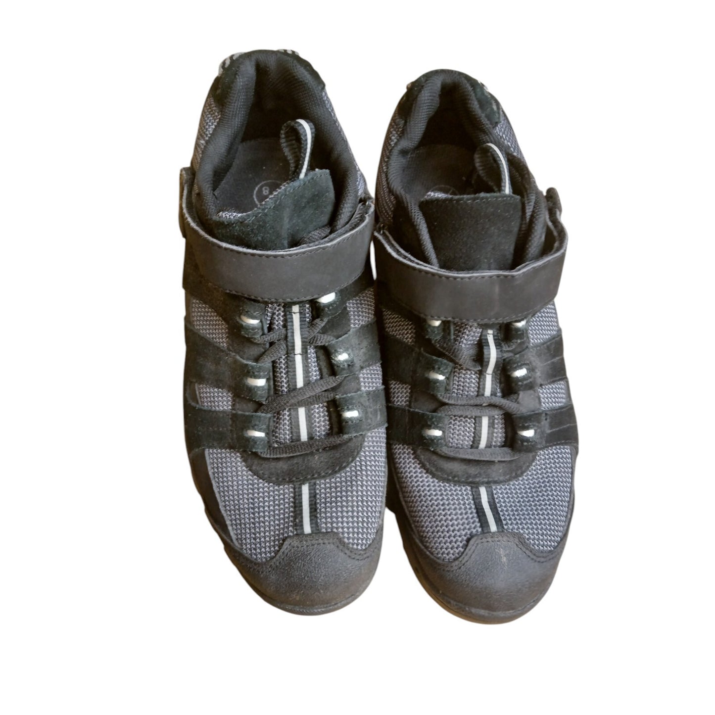 Endura Cycling Shoes Black Grey Size 8 Ex Police Lace Up Bike Bicycle
