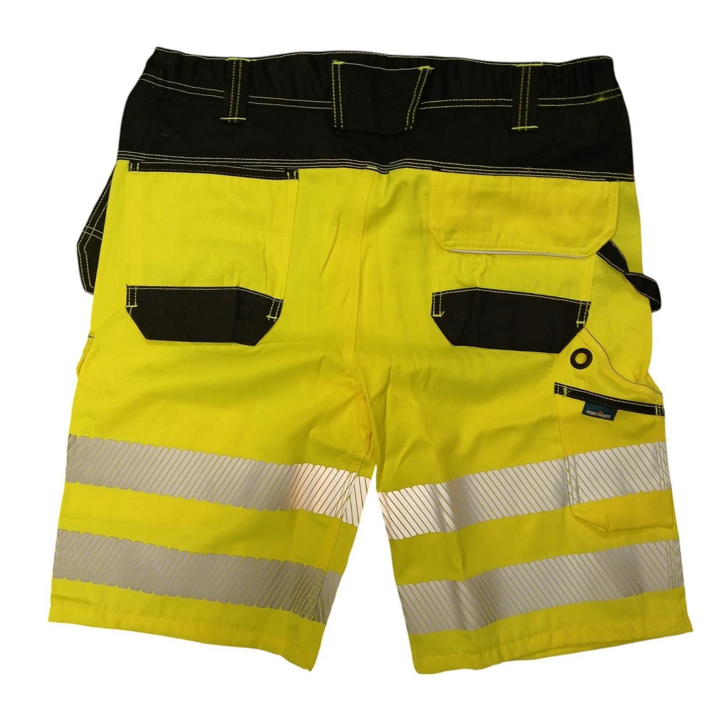 Portwest Work Shorts Hi Viz Vis Yellow Black 38" Reflective Safety Workwear PW34