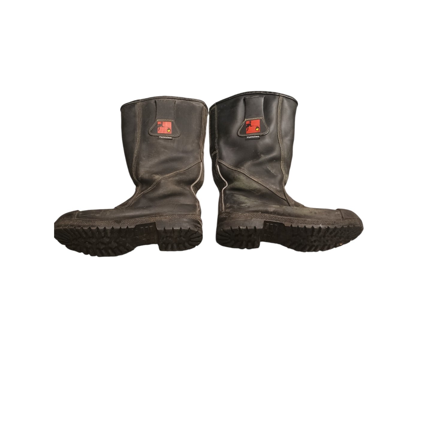 Tuffking Firefighter Black Safety Boots Fireman Fire Fighter 10 Leather Wellies