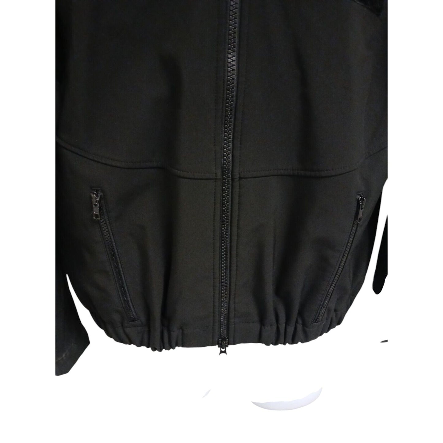 Soft Shell Police Jacket Black Chequered Softshell Patrol Lightweight Security