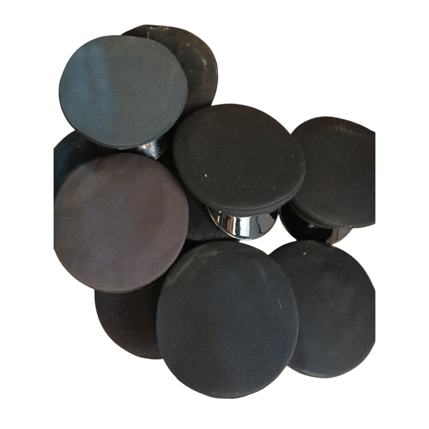 Police Peaked Caps x 10 Bundle Black Ex Police Used Grade B Restoration Upcycle