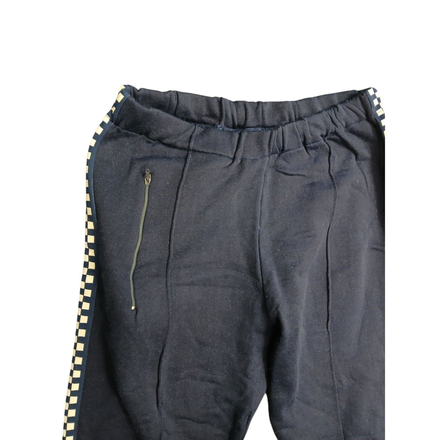 Police Checked Ski Pants Leggings With Straps Navy Blue Ex Military Small