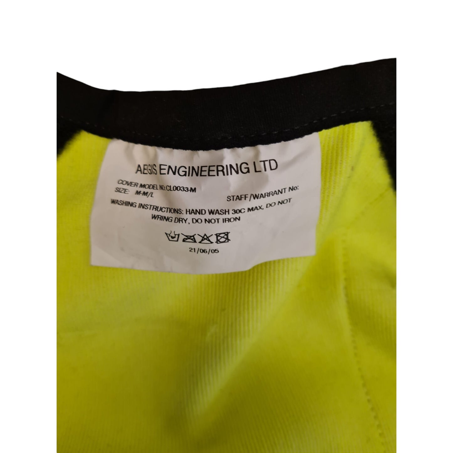 Aegis Engineering Hi Viz Hi Vis Stab Vest Body Armour Cover Buddy-Lok System M/L