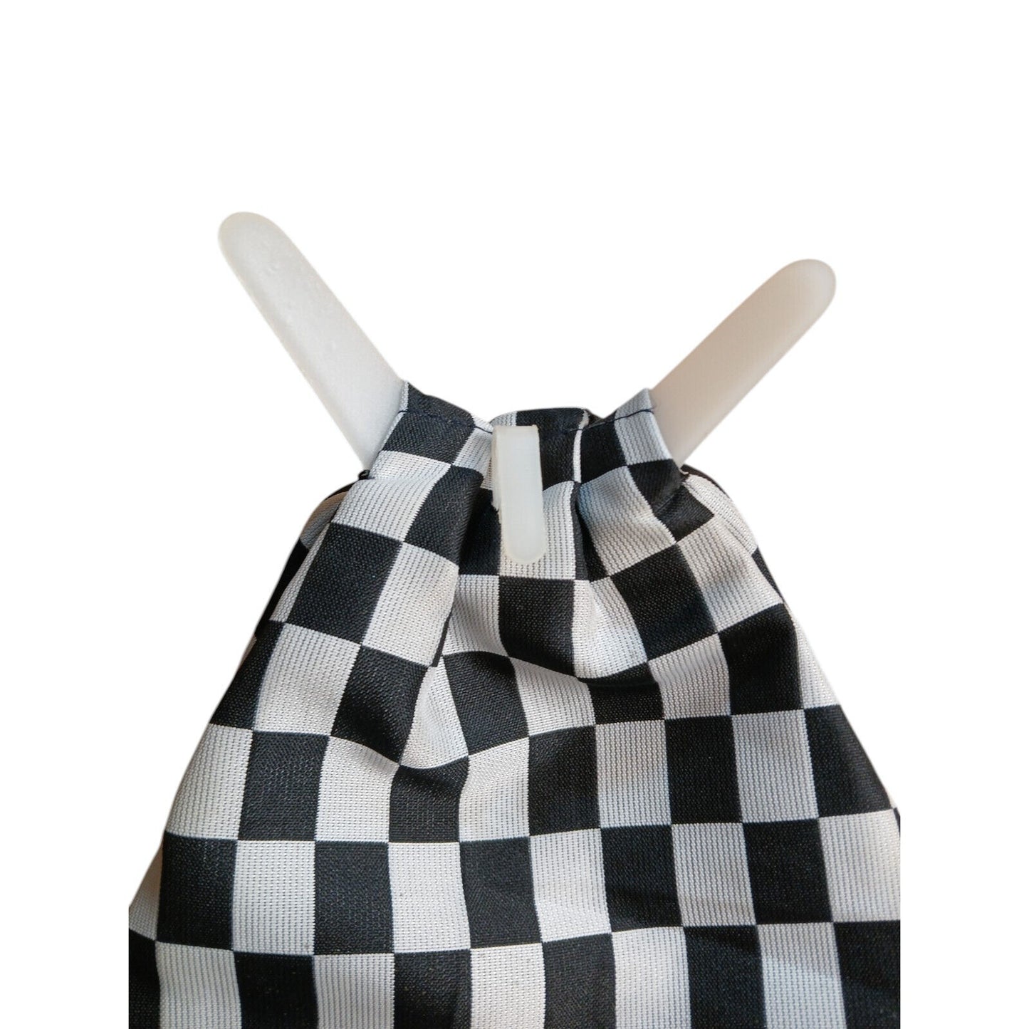 Ex Police Clip On Cravat Ladies Black & White Check Fancy Dress WPC