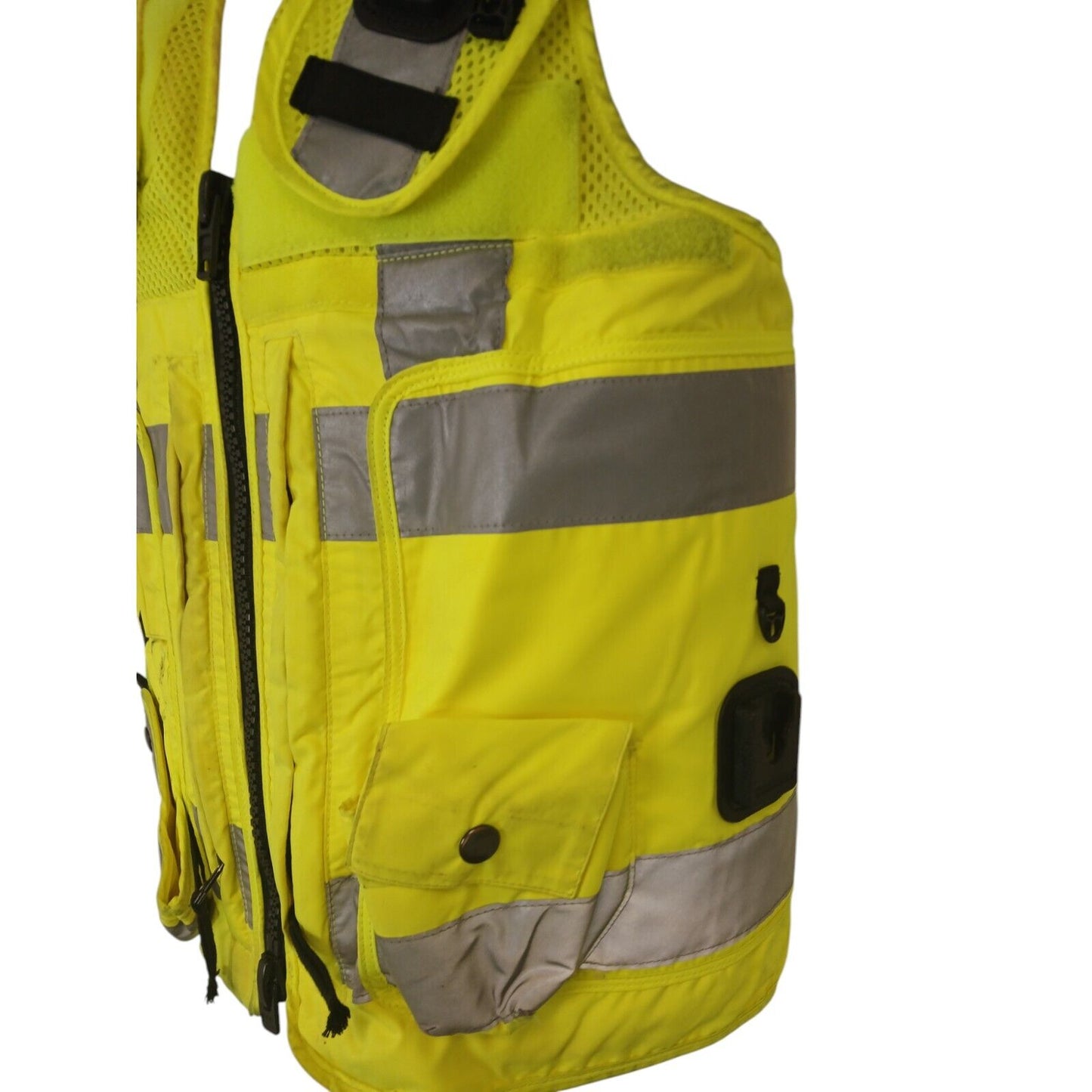 Tactical Vest Hi Viz Integrated Pouches Klickfast Hi Vis Yellow Police Size XS