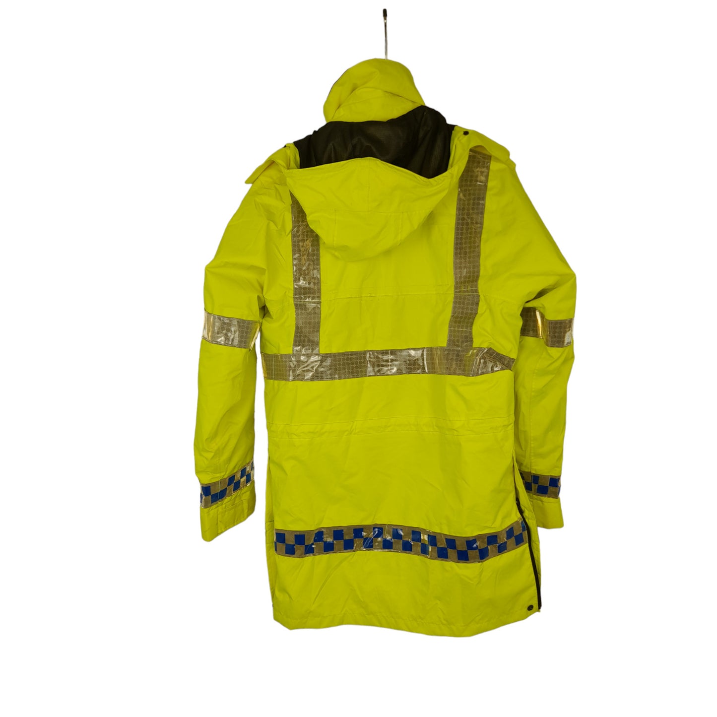 Ex Police Hi Vis 3/4 Length Lined Waterproof Jacket Ilasco Security Emergency