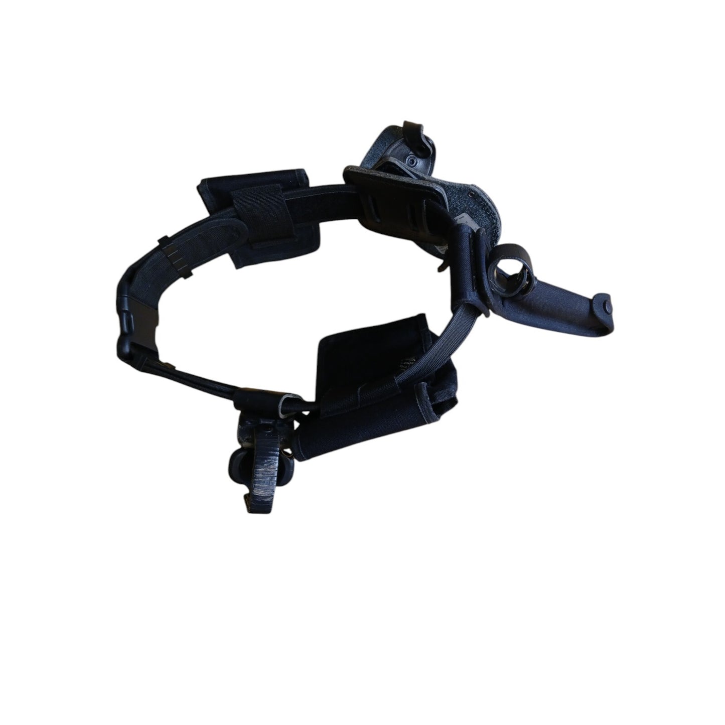 Protec Police Duty Belt With 6 Pouches Attachments Black Security Webbing (F)
