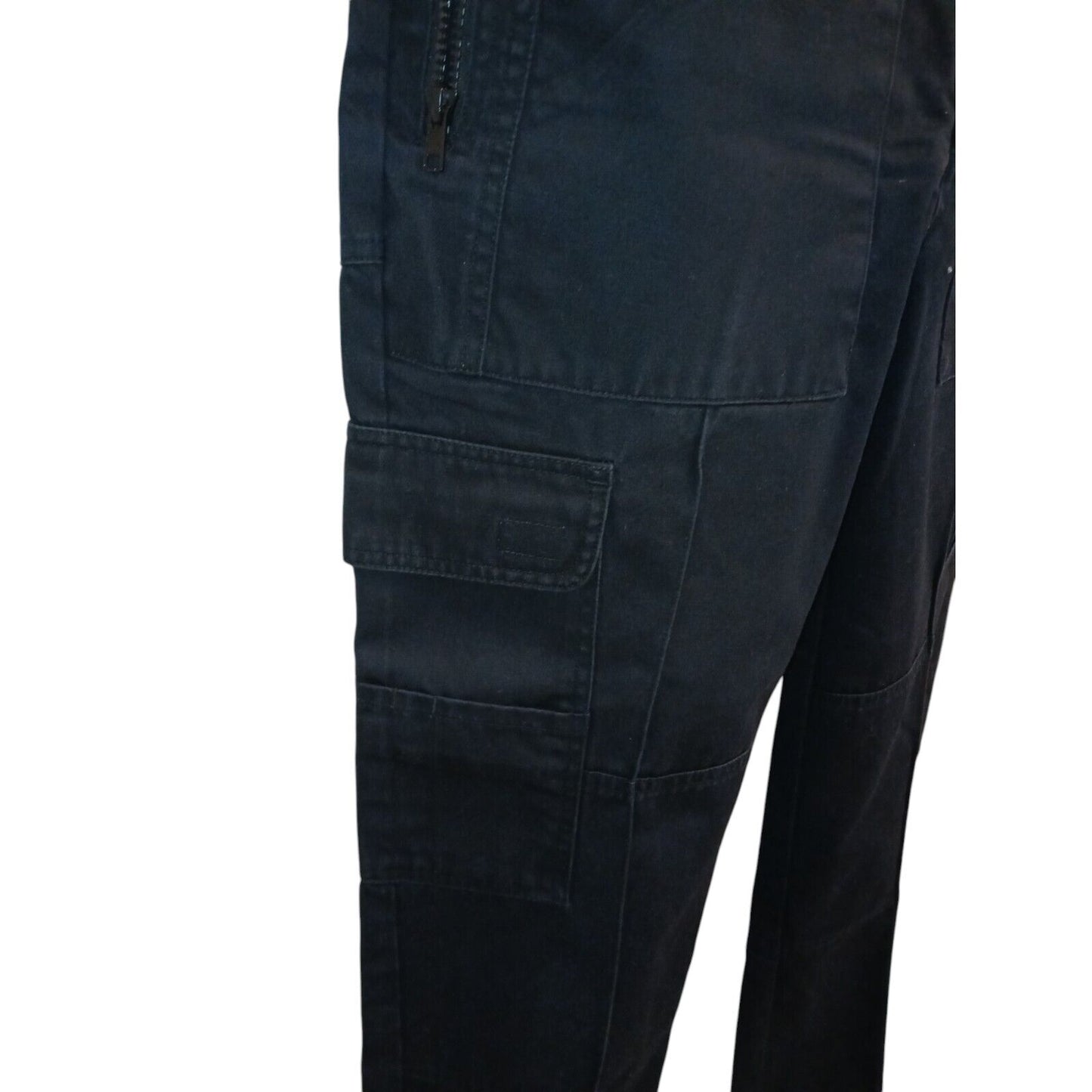 Combat Cargo Work Trousers Mens Black Ex Police Airsoft Paintball SecurityGrade1