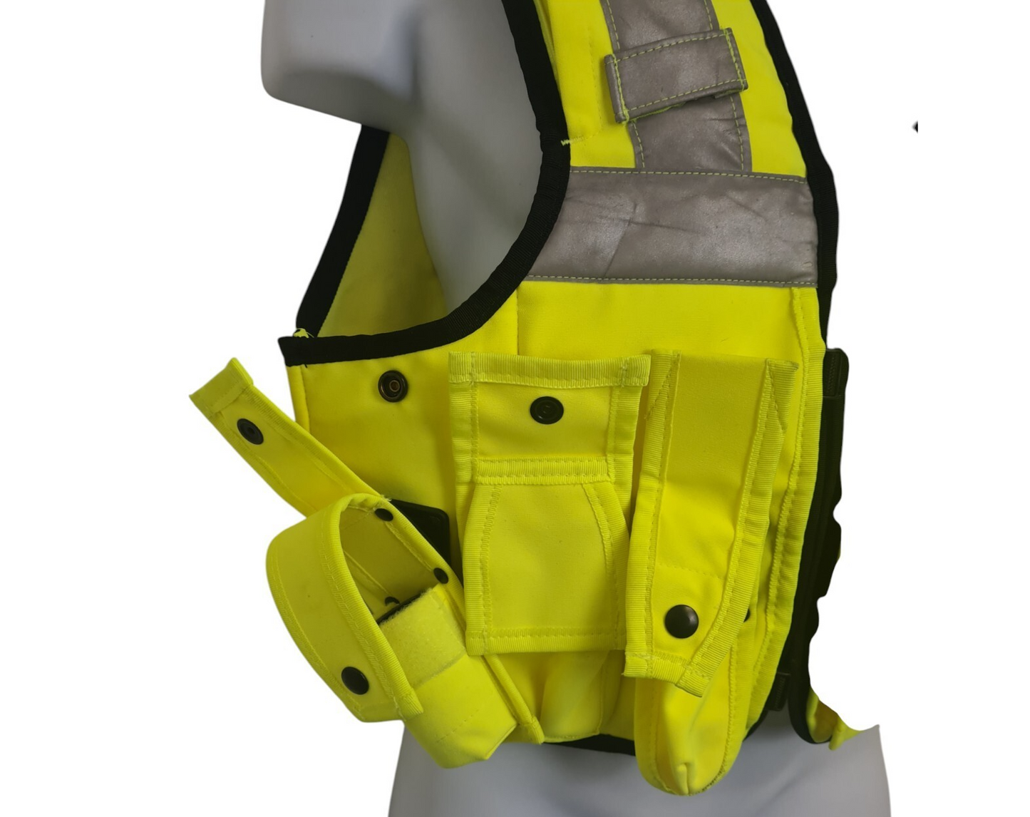 Aegis Utility Vest Hi Viz Hi Vis With 6 Pouch's Buddy-Lok System Security Female