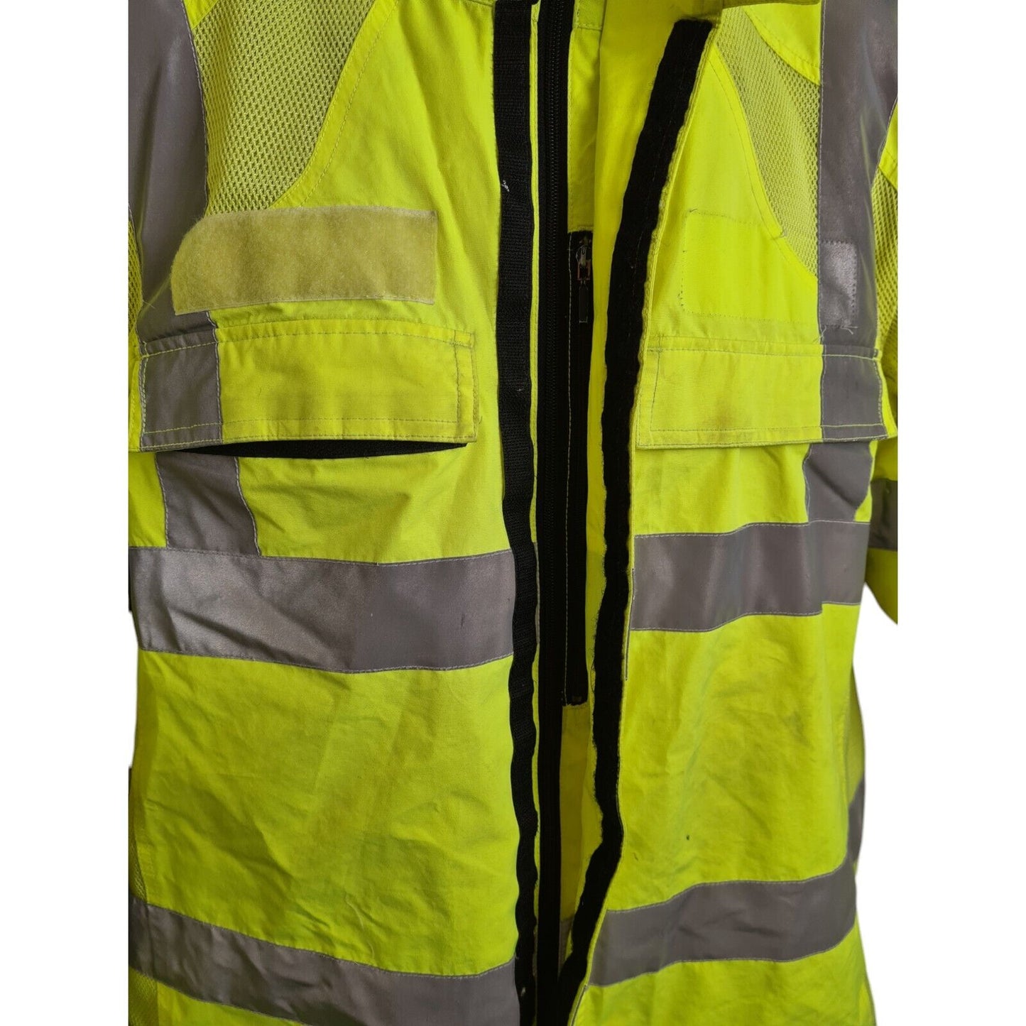 Halvarssons Motorbike Motorcycle Jacket Hi Vis Hi Viz Yellow Coat Winter Police