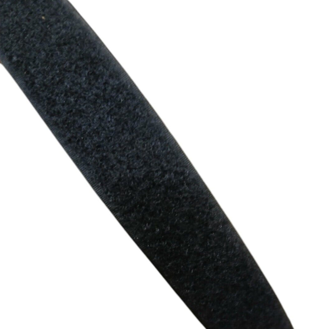 Sew On Loop and Hook Tape Metre Lengths Nylon Interlocking Fixing Black 30mm