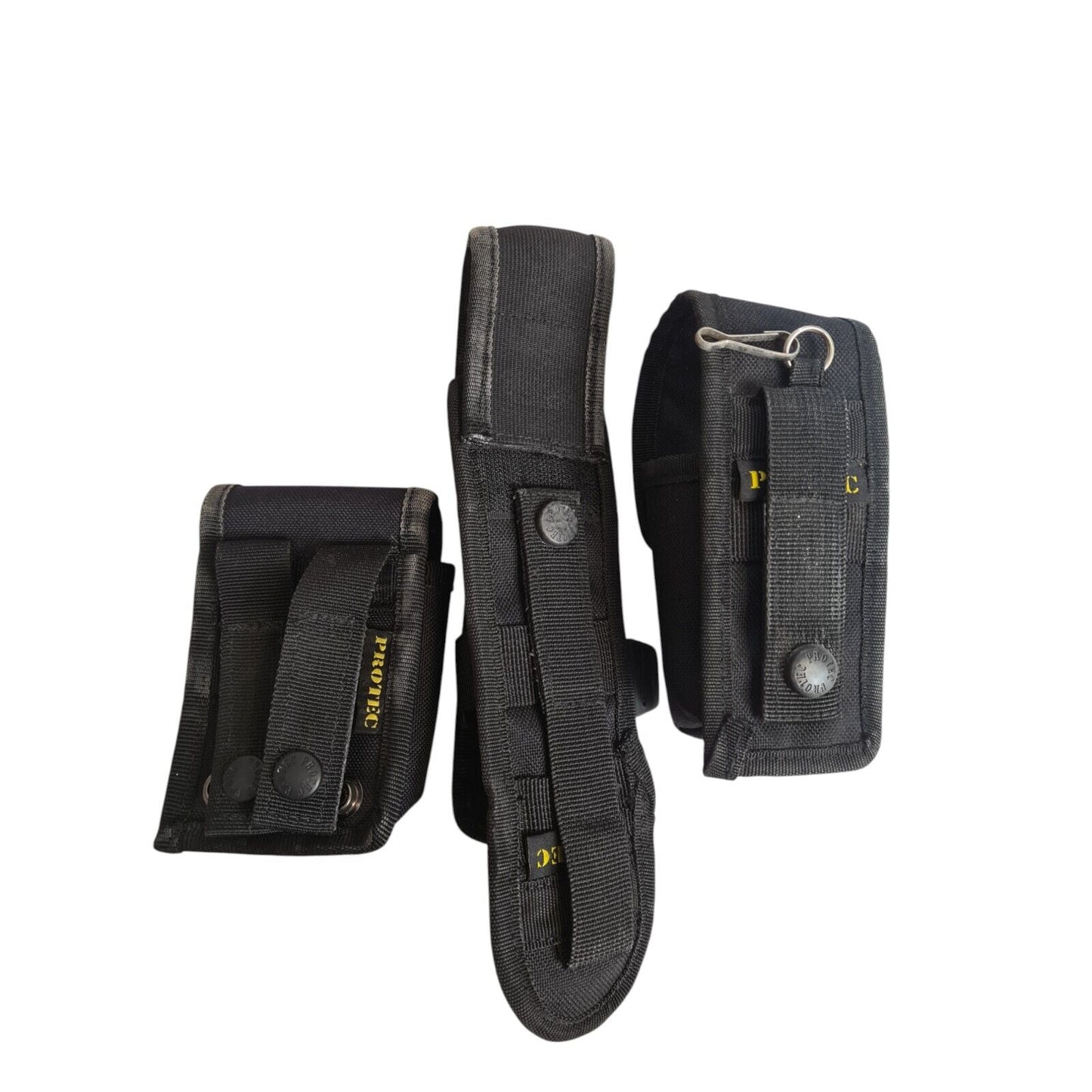Protec Molle Pouch Bundle 3 Pouches Black Tactical Security Ex Police Airsoft