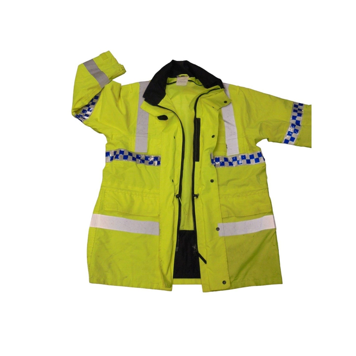 Hi Viz Jacket 3/4 Length Yaffy Waterproof Coat Police Hi Vis Security Emergency