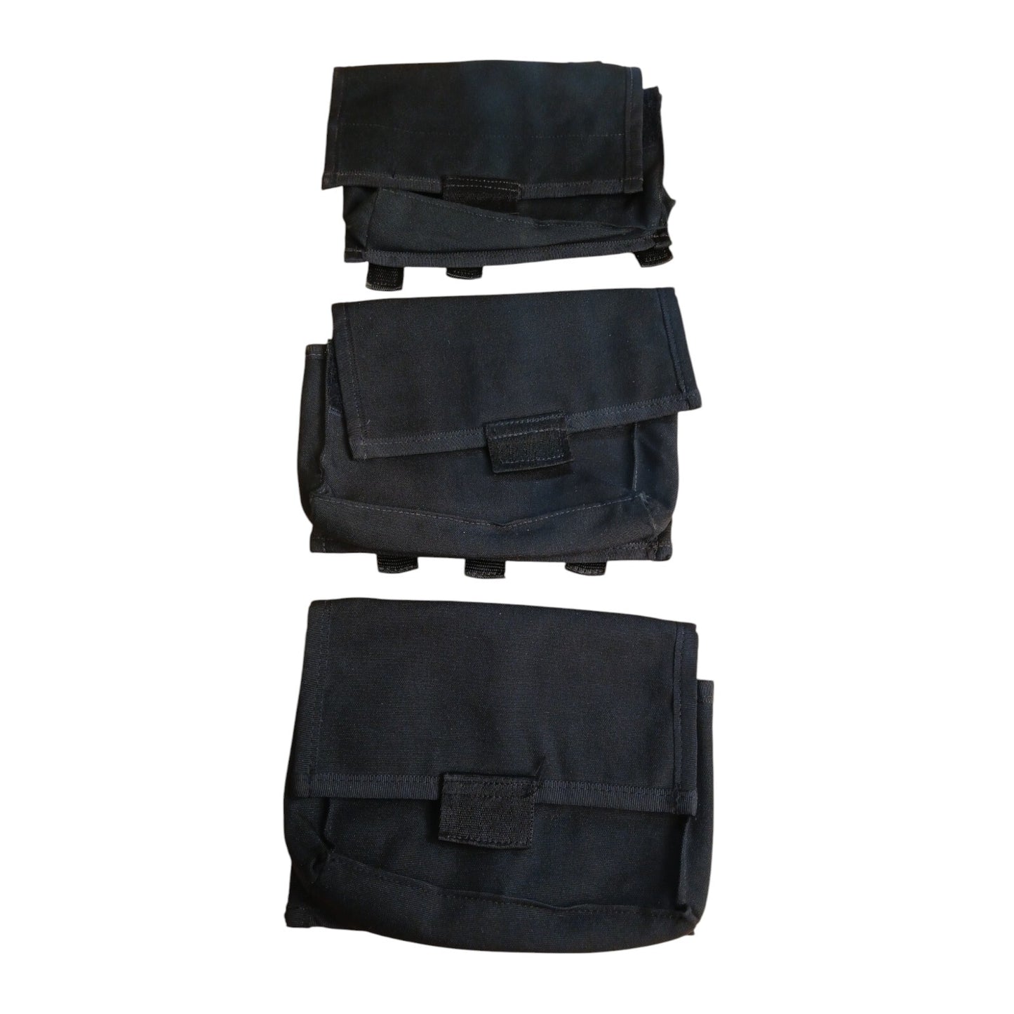 Molle Pouch Black Large x3 Modular Ex Police Airsoft Security Tactical