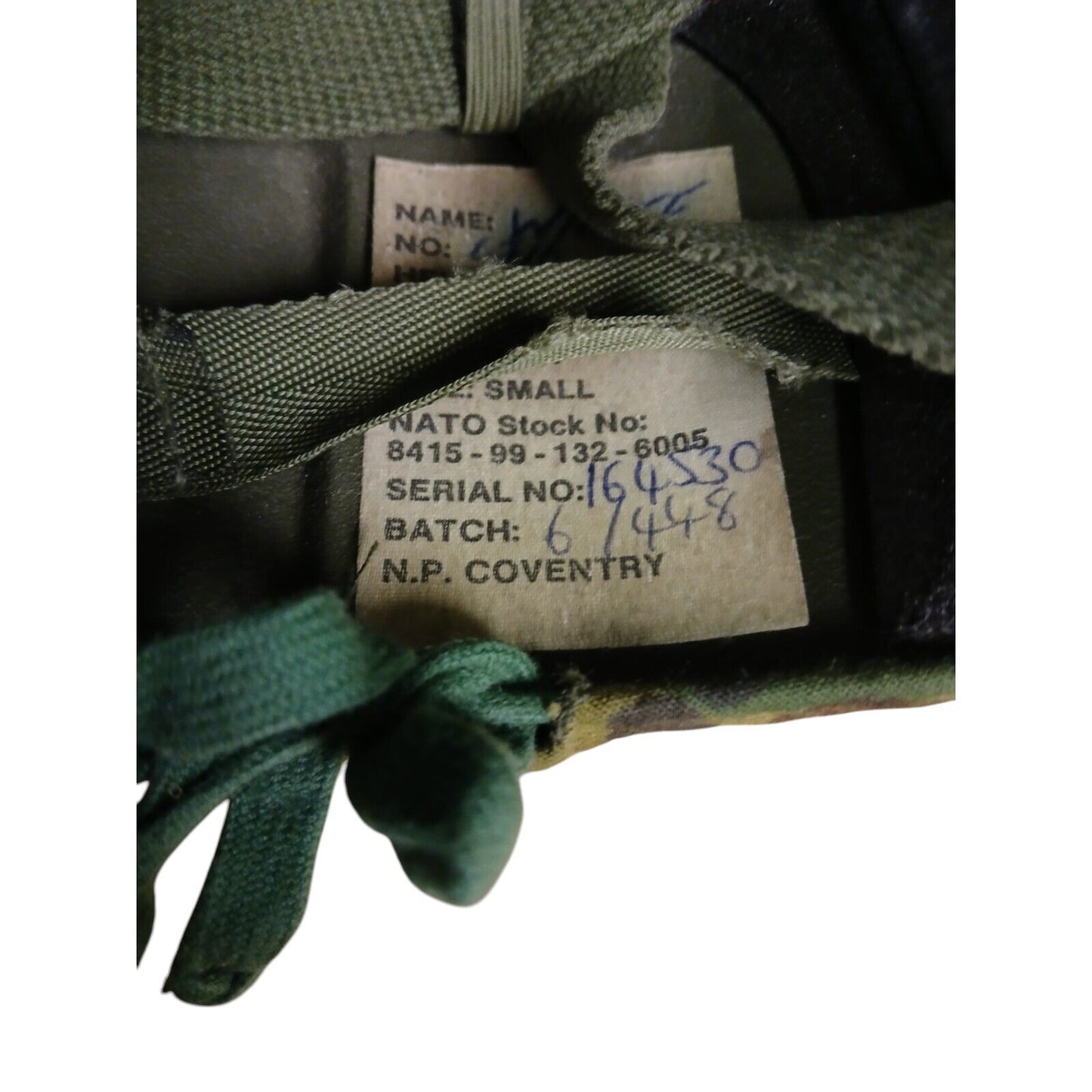 British Army GS MK6 Helmet Combat With DPM Cover Small 1987 8470-99-132-6005