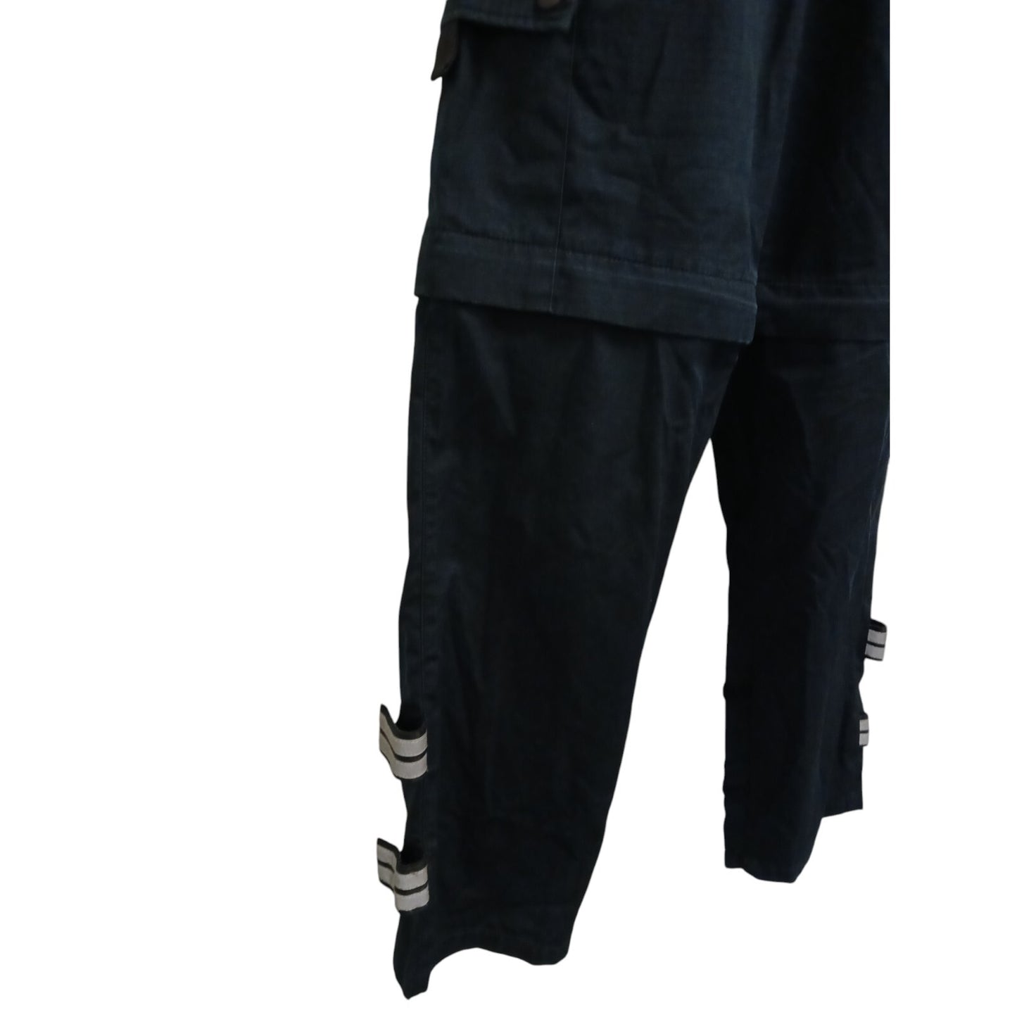 Ripstop Cycling Combat Trousers Black Zip Off Ex Police Mens Cargo Tactical KiT