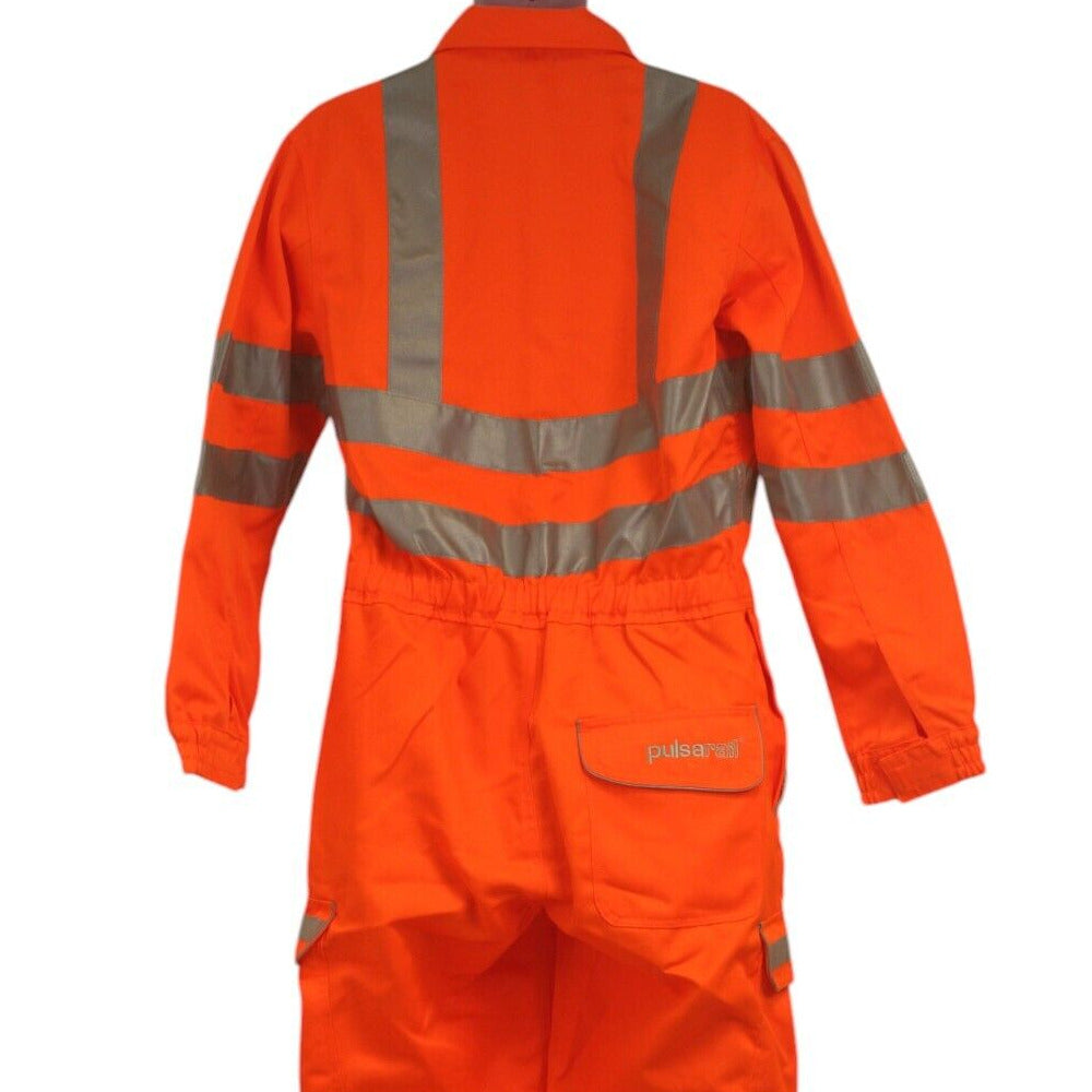 Pulsar PR339 Coverall New Rail Specification Hi Vis Hi Viz Orange Overalls