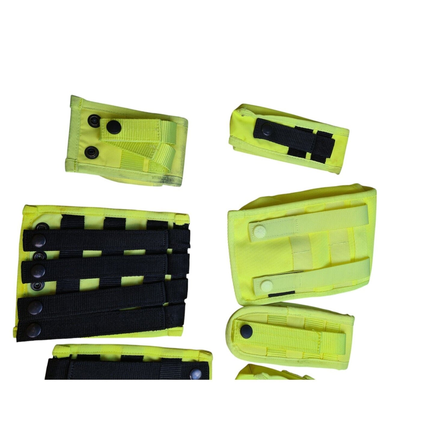 Molle Pouches Bundle x7 Hi Vis Hi Viz Yellow Police Security Airsoft Equipment