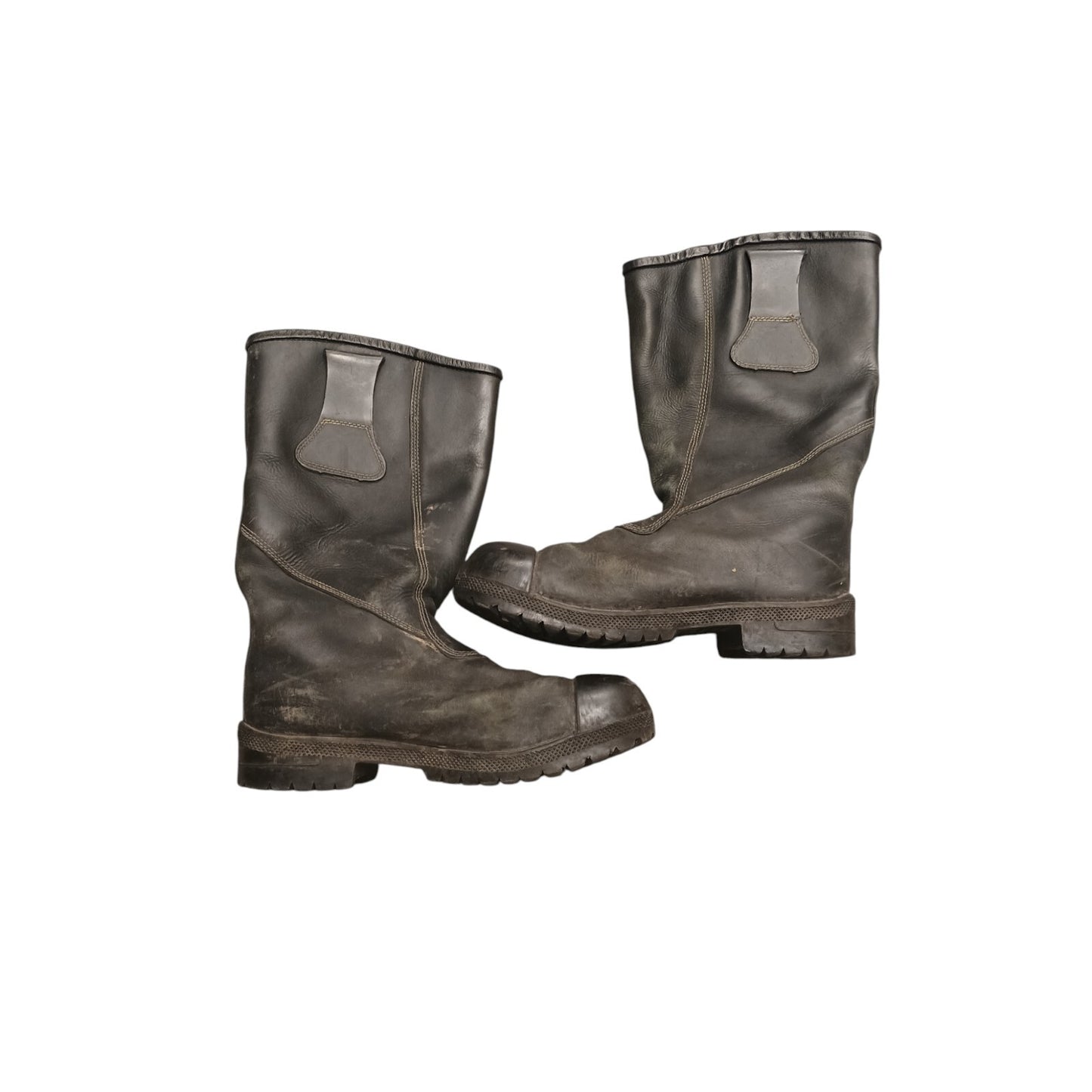 Tuffking Firefighter Black Safety Boots Fireman Fire Fighter 10 Leather Wellies