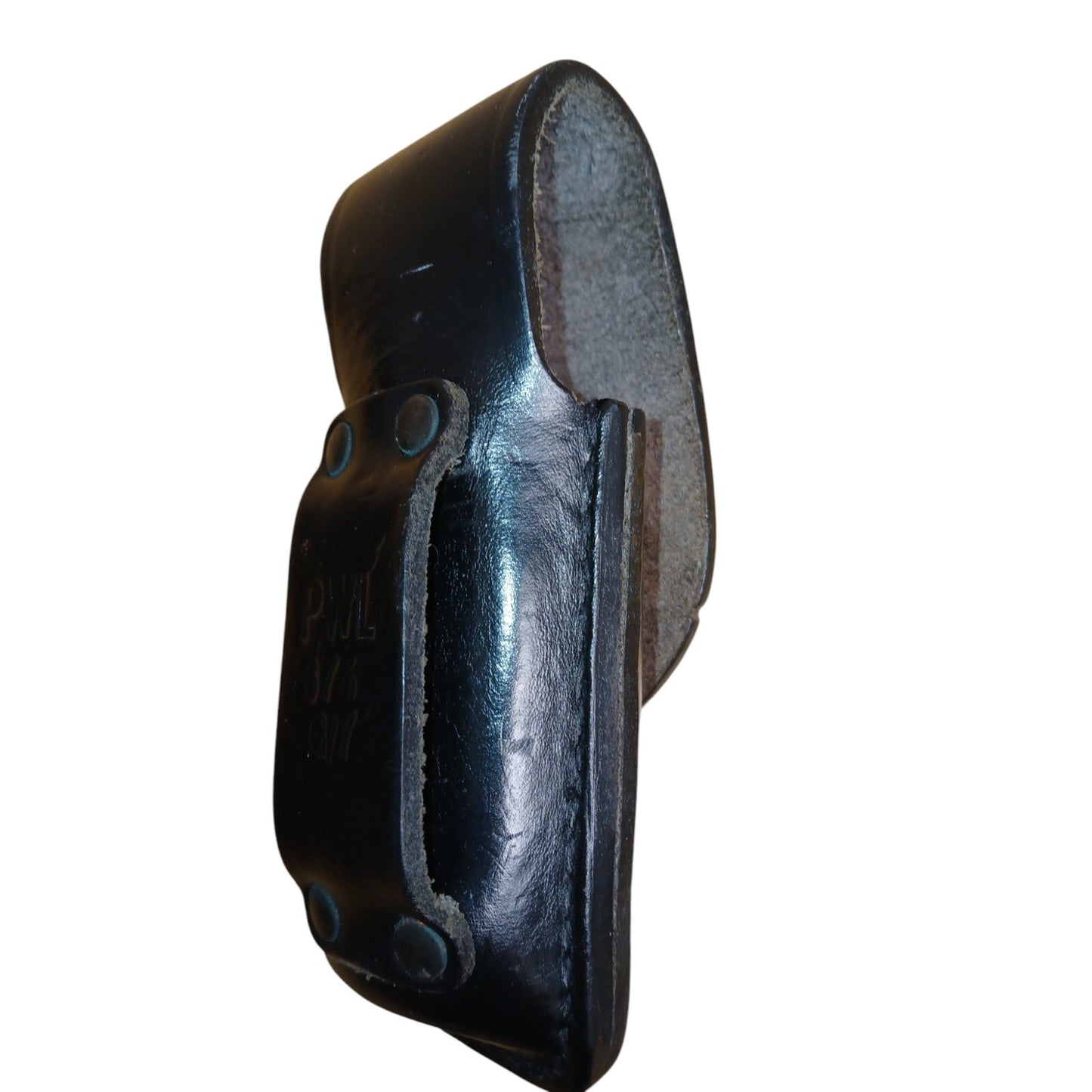 CS Gas Holder Holster Ex Police Belt Loop Leather Security Police Black