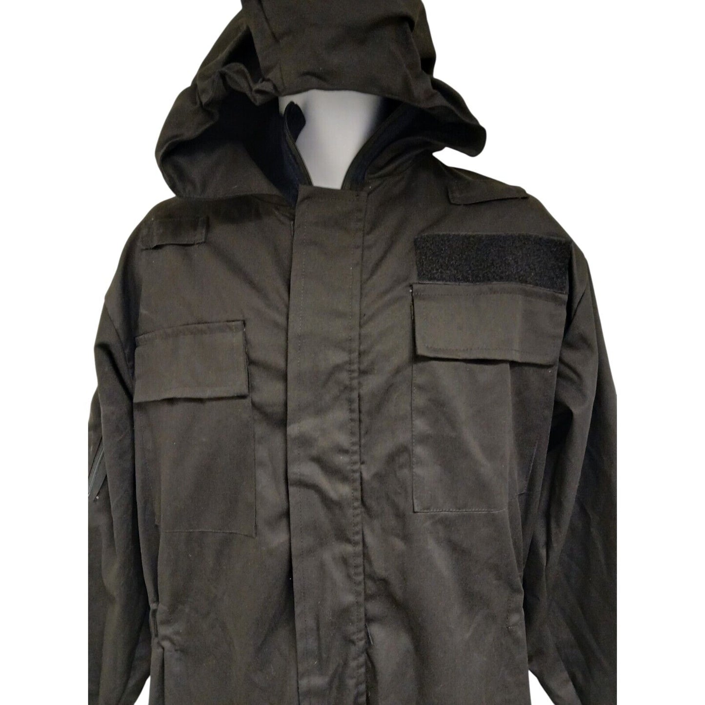 Derby Unitex Coverall Hooded Boiler Suit Tactical Intervention Black Police