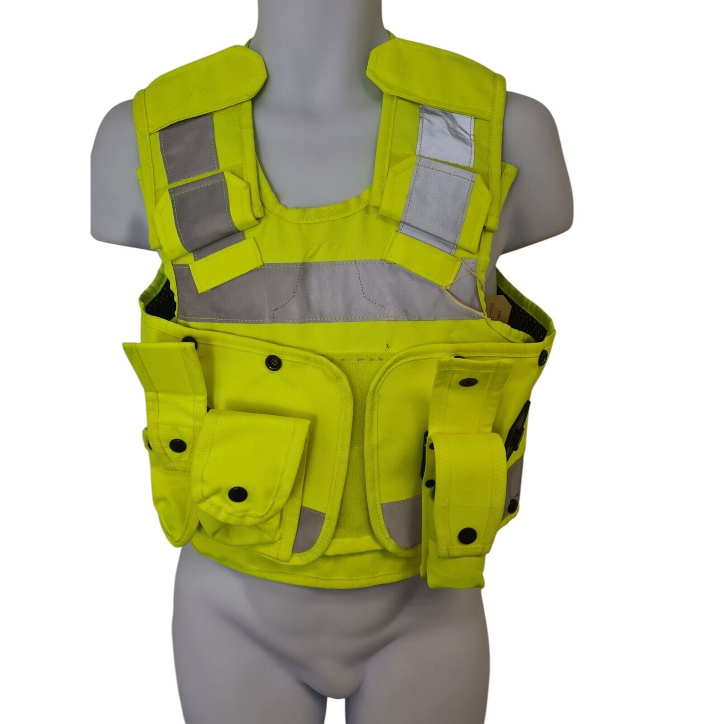 Aegis Engineering Hi Vis Hi Viz Stab Vest With Pouches Security Tactical Police