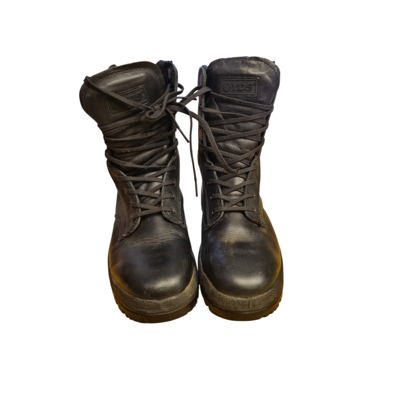 YDS Patrol Boots High Leg Steel Toe Black Leather Security Police Airsoft 6