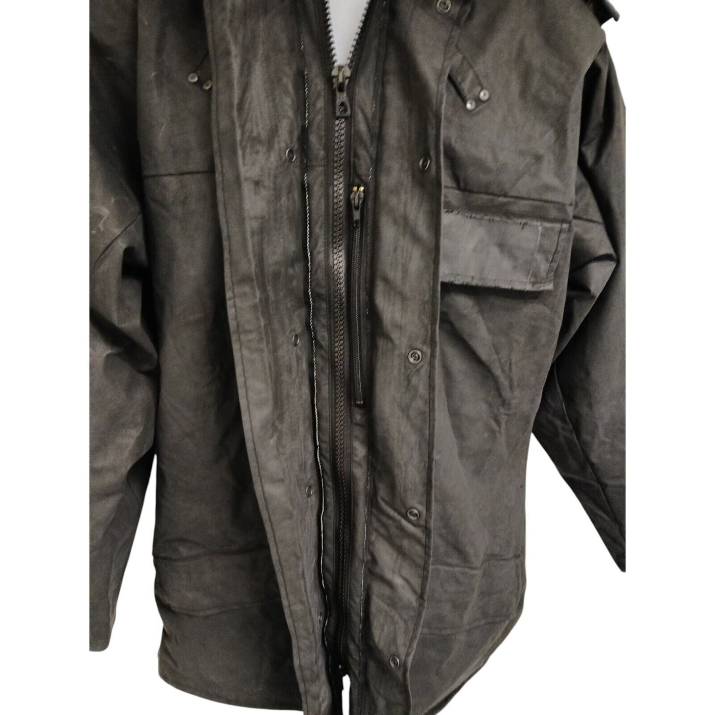 Sioen Black Police Jacket Waterproof Goretex Radio Loop Security Foul Weather