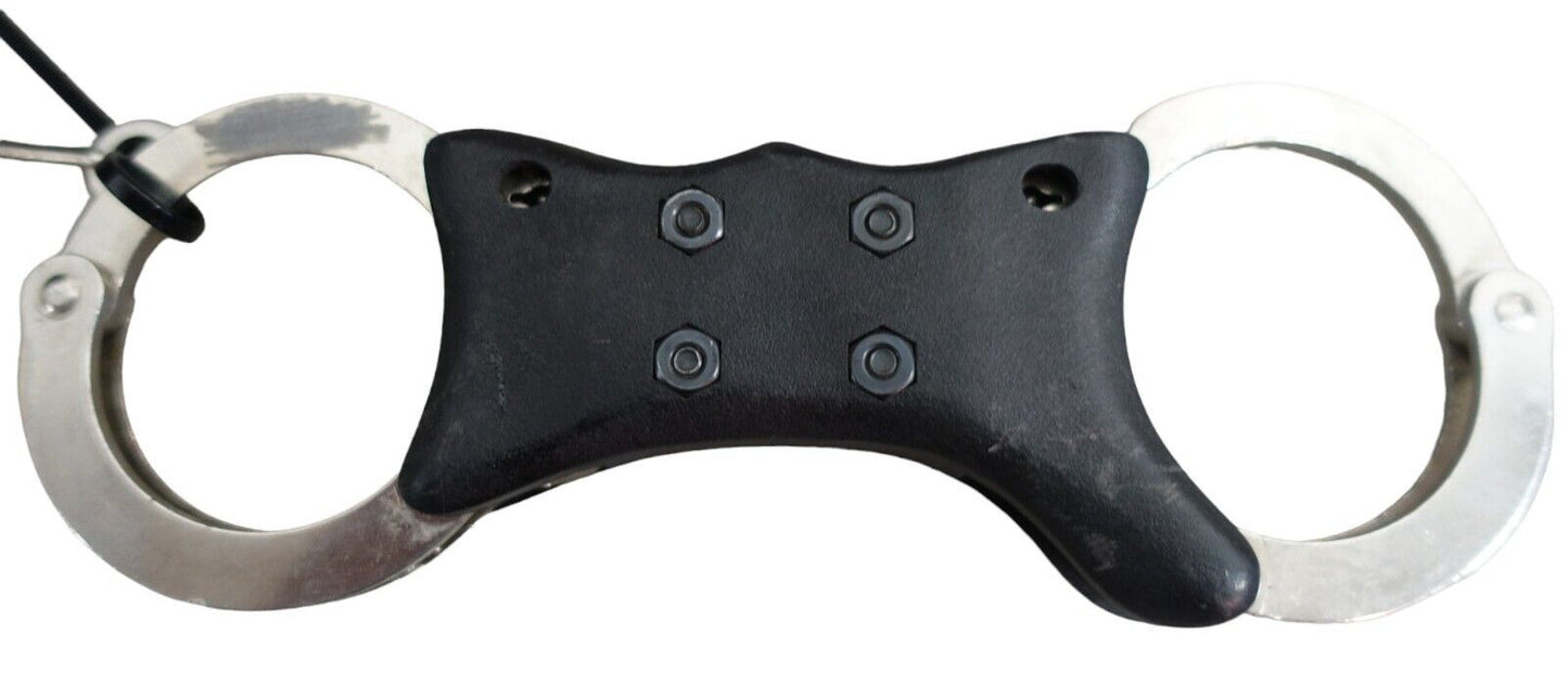 Quik-Kuf Handcuffs Speedcuffs Cuffs Genuine Ex Police Rigid With Key Like Hiatts