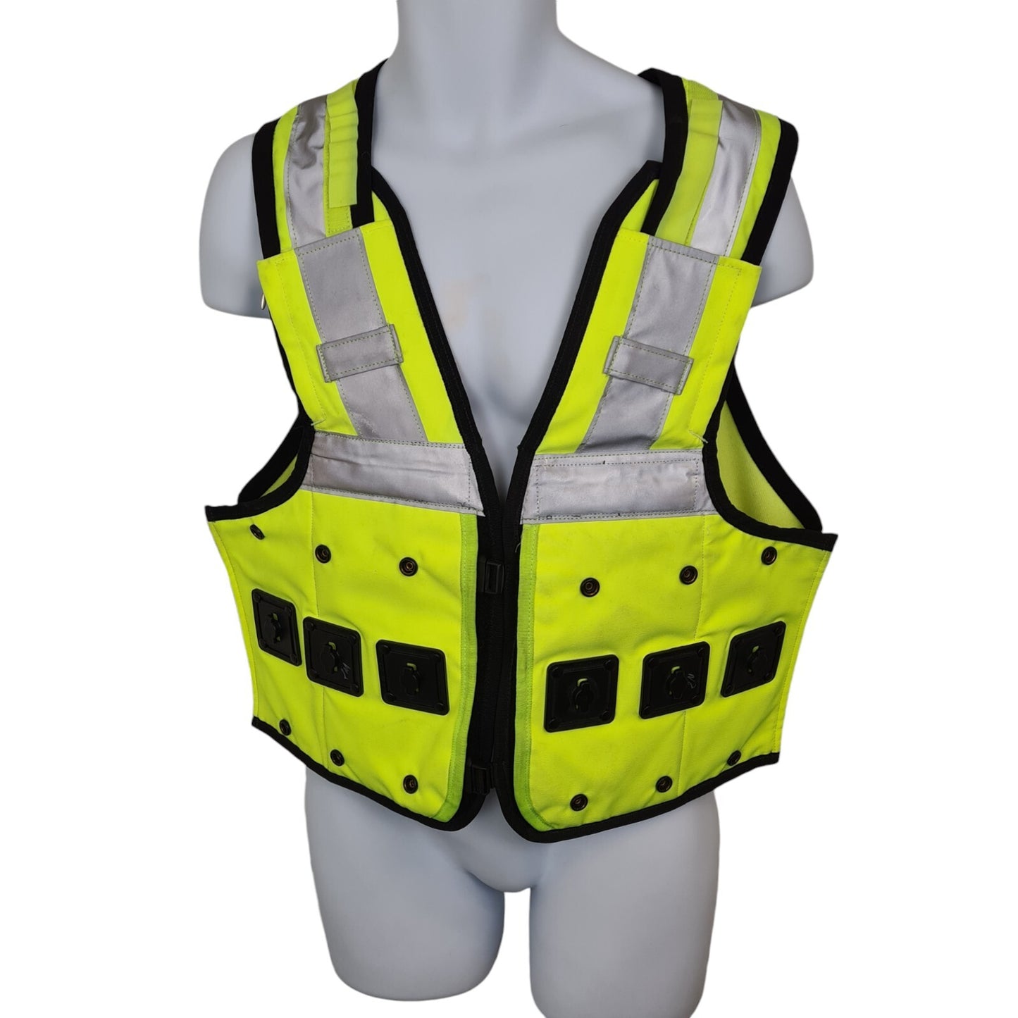 Aegis Engineering Hi Viz Hi Vis Stab Vest Body Armour Cover Buddy-Lok System M/L