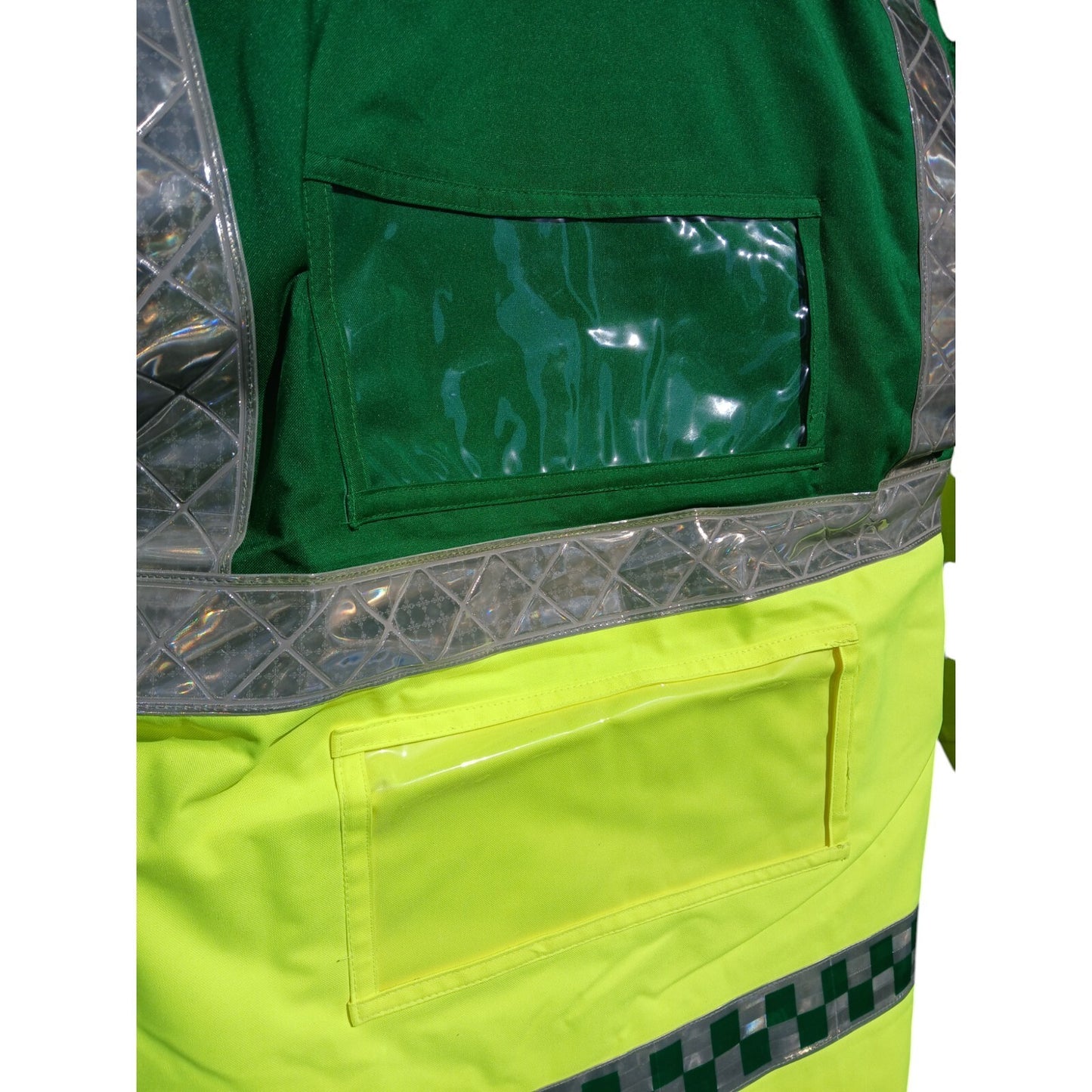 St Johns Ambulance 3/4 Length Jacket Hi Vis Viz Lined Size Medium Green Yellow