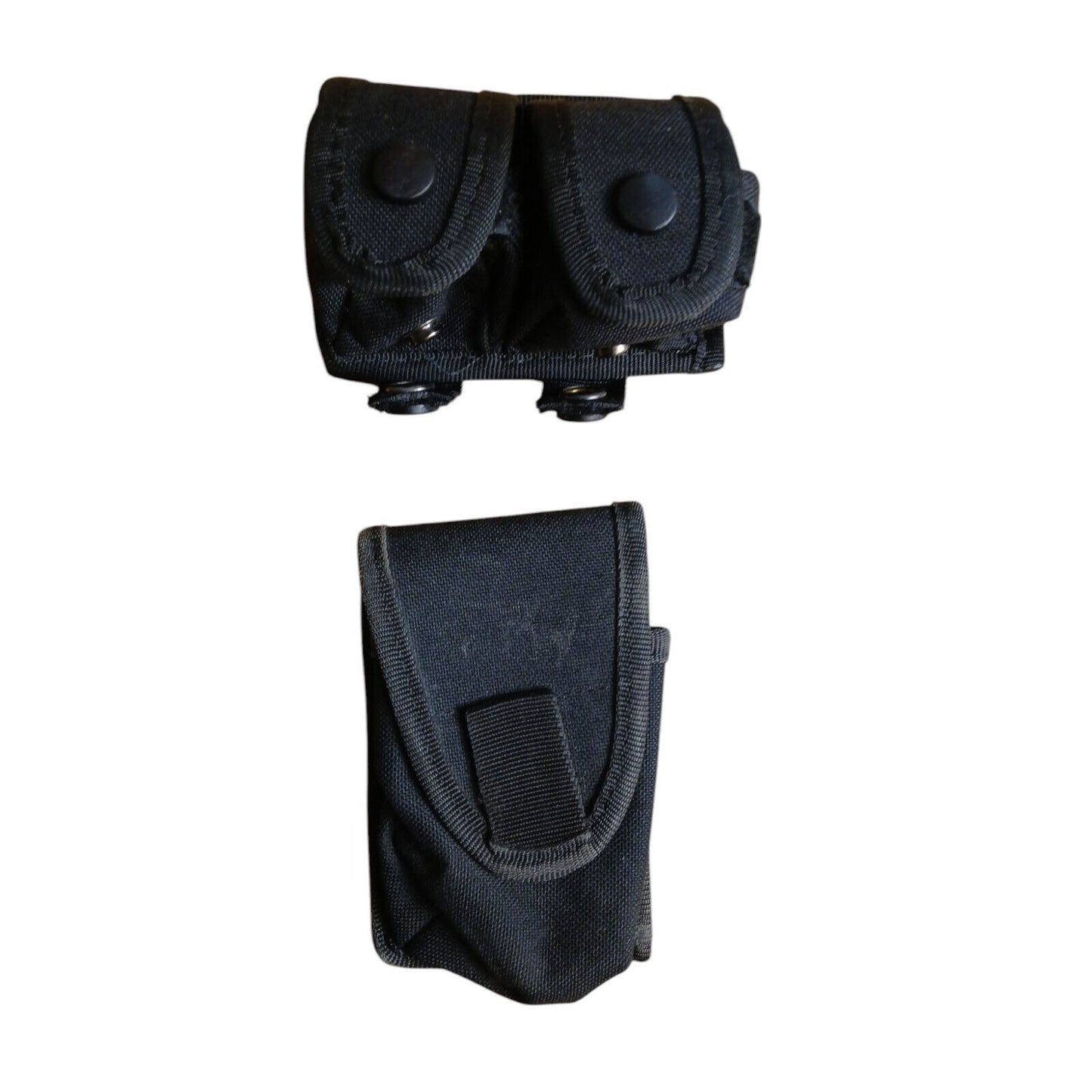 Protec Molle Pouches Bundle X2 Utility Belt Pouch Black Nylon Ex Police Security