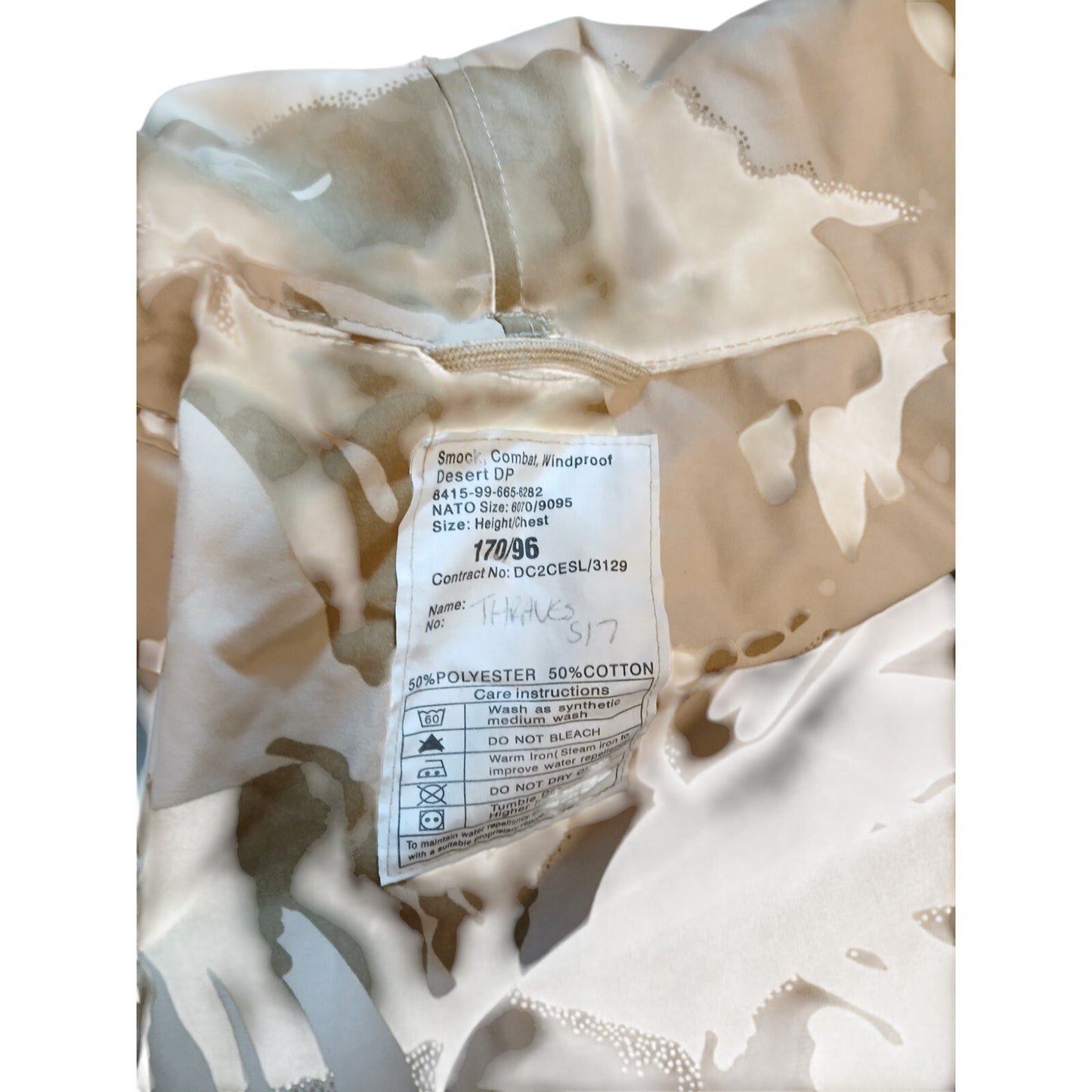 DPM Desert Windproof Combat Smock Desert Coat Jacket Hood DP RAF Army Navy