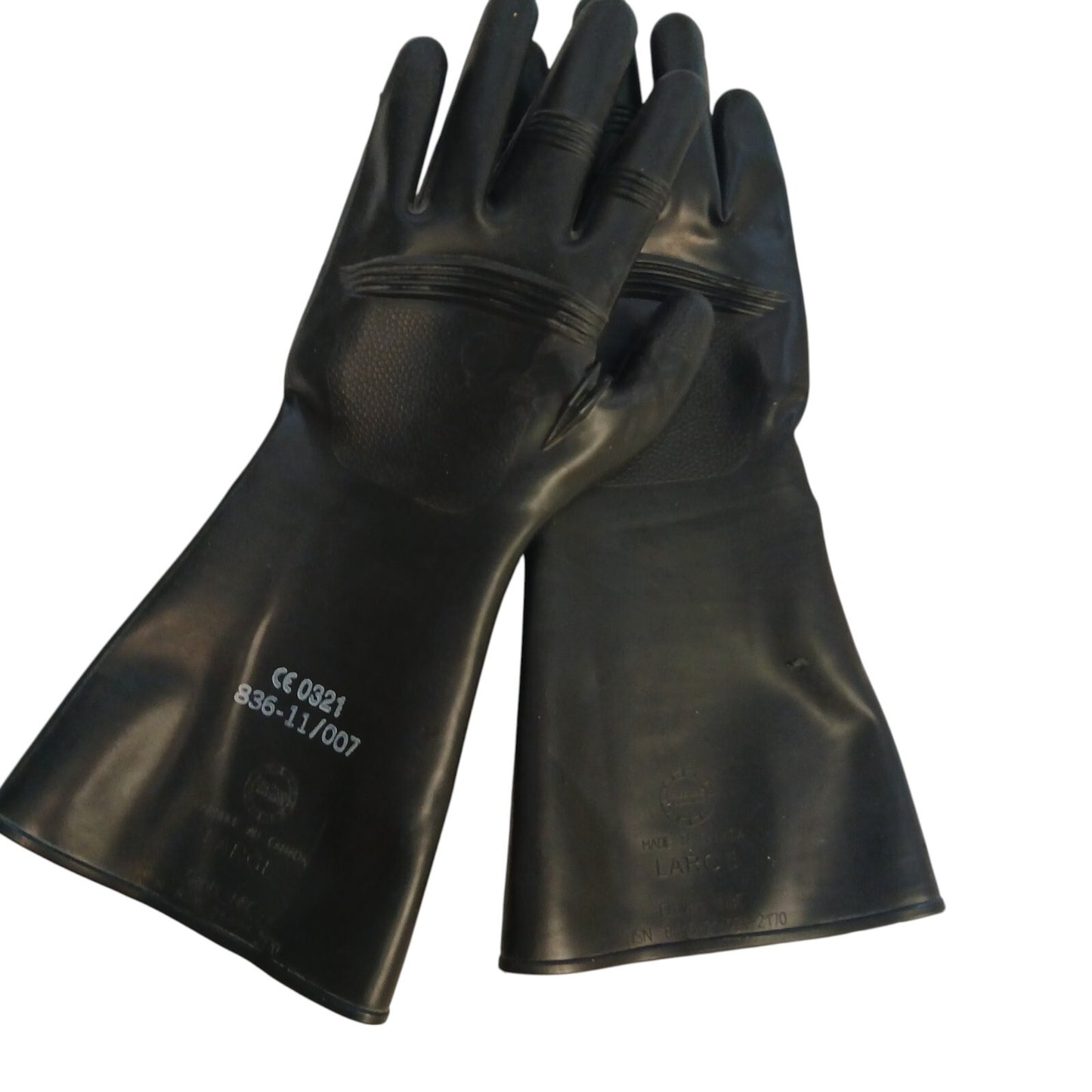 AirBoss Defence NBC Gloves Large CE0321 CBRN Protective Rubber Gauntlet