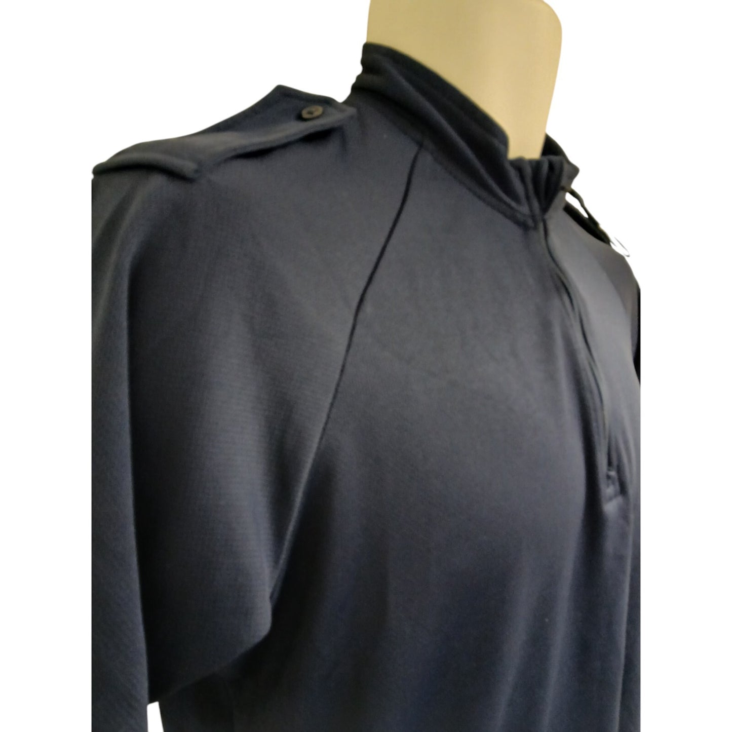 Self Wicking Police Shirt Short Sleeve Blue Breathable T-Shirt Security Duty Top
