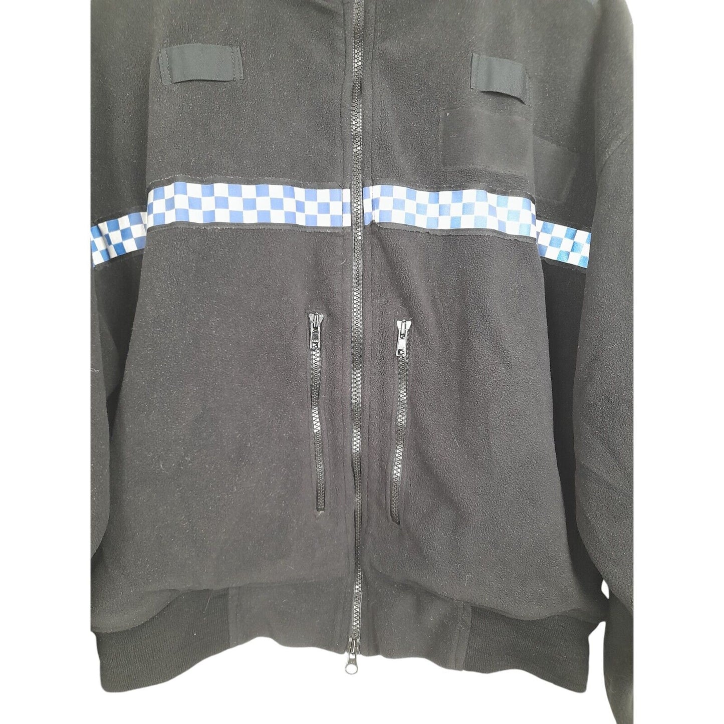 Polartec Fleece Jacket Windstopper Police Reflective Strip Black Radio Loop Warm