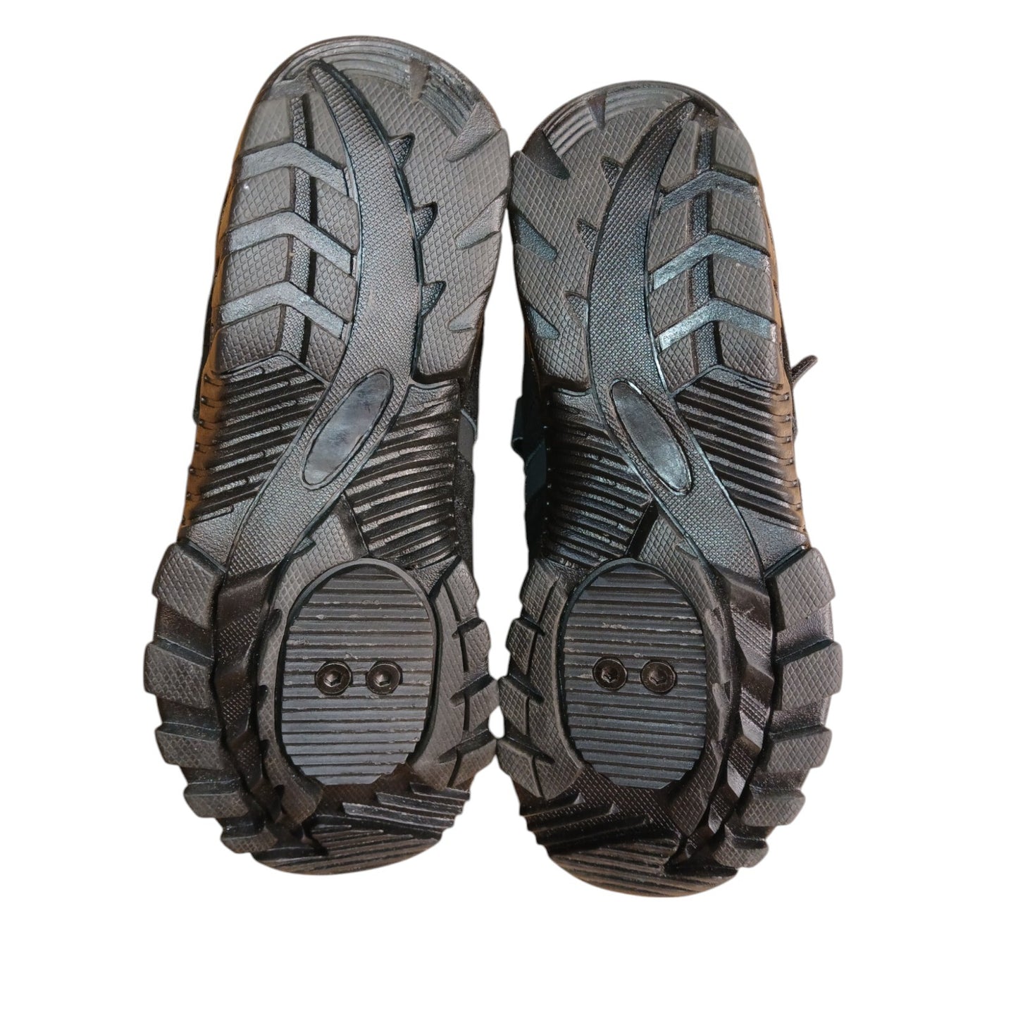 Endura Cycling Shoes Black/Grey Size 5 Ex Police With Cleat Plates Lace Up Bike