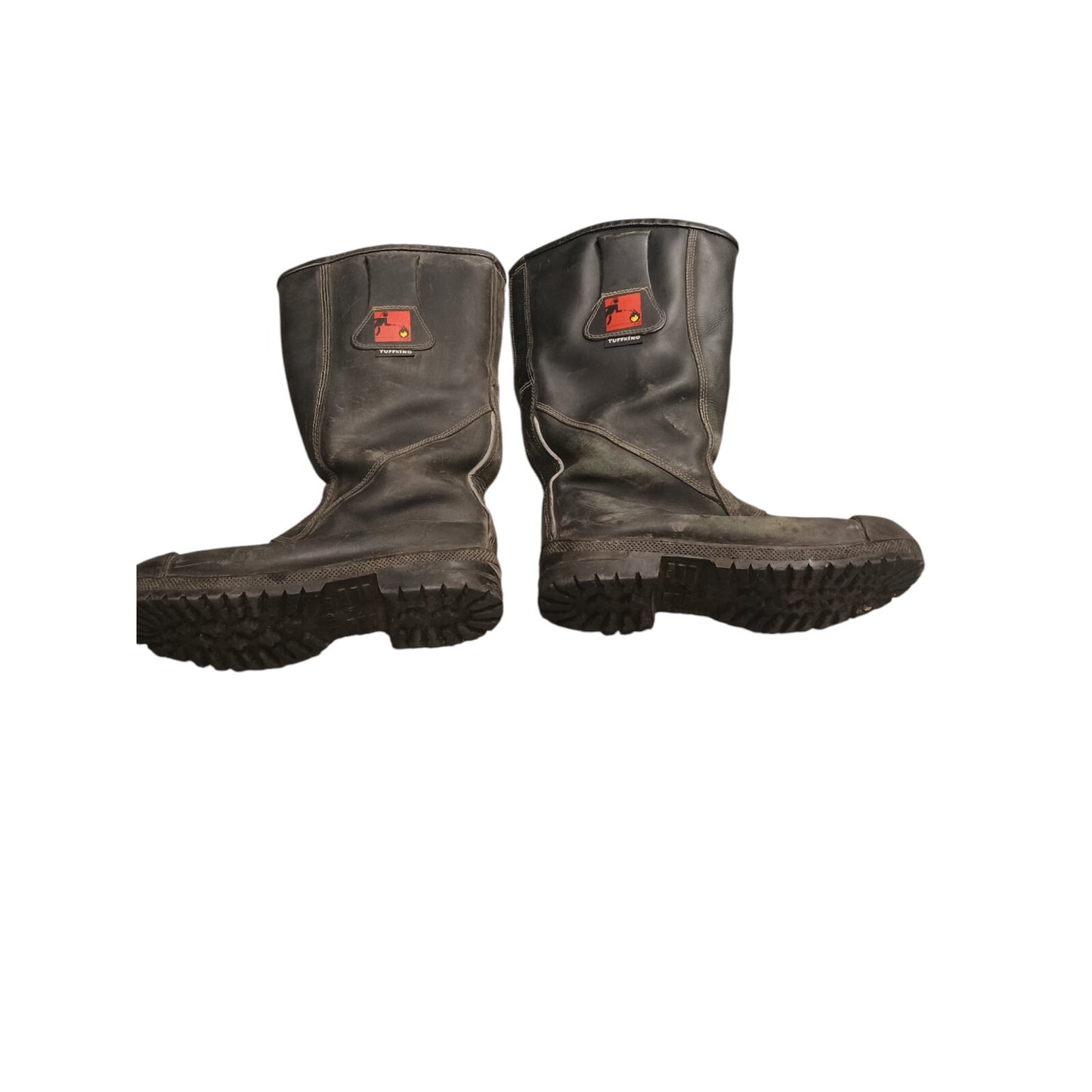 Tuffking Firefighter Black Safety Boots Fireman Fire Fighter 10 Leather Wellies