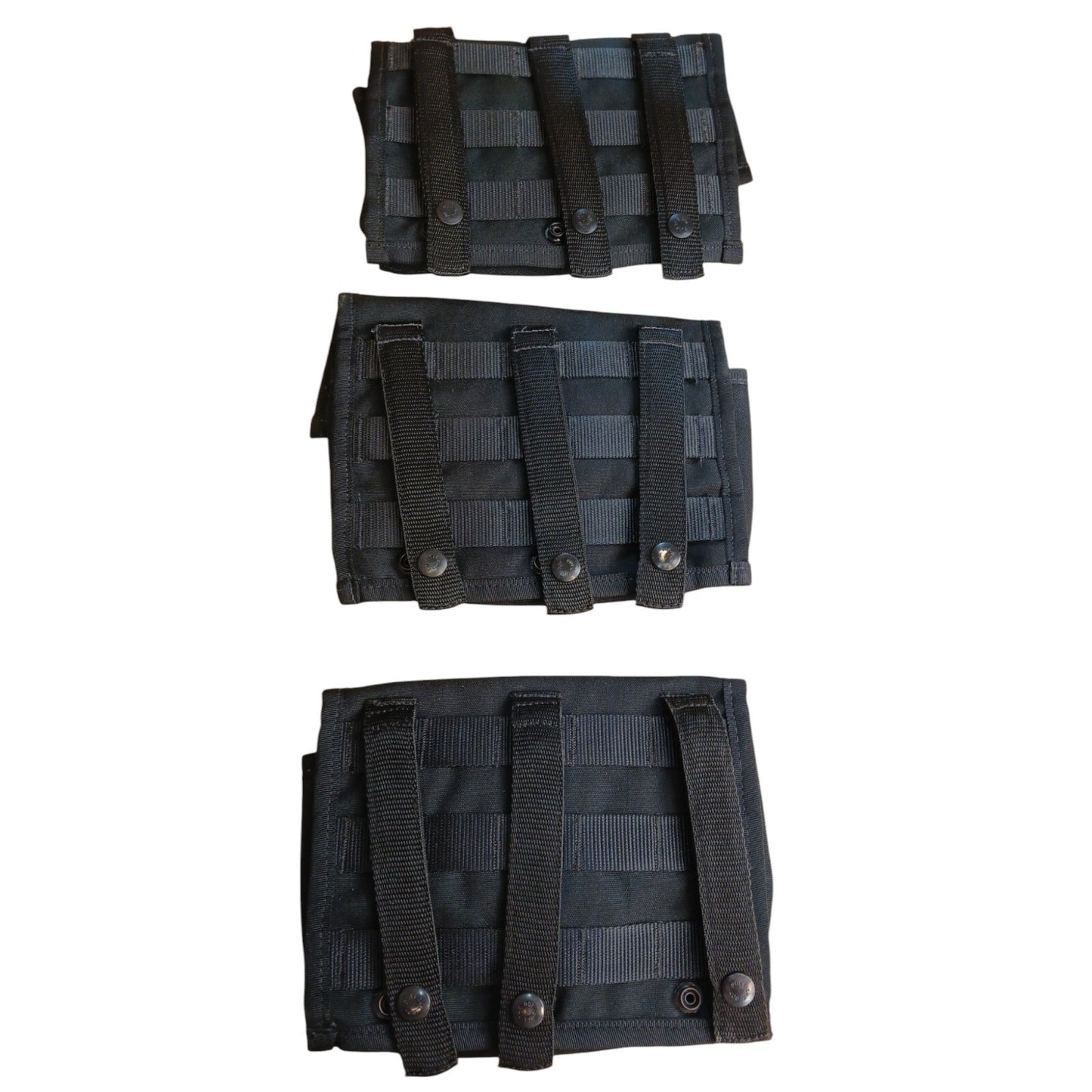 Molle Pouch Black Large x3 Modular Ex Police Airsoft Security Tactical