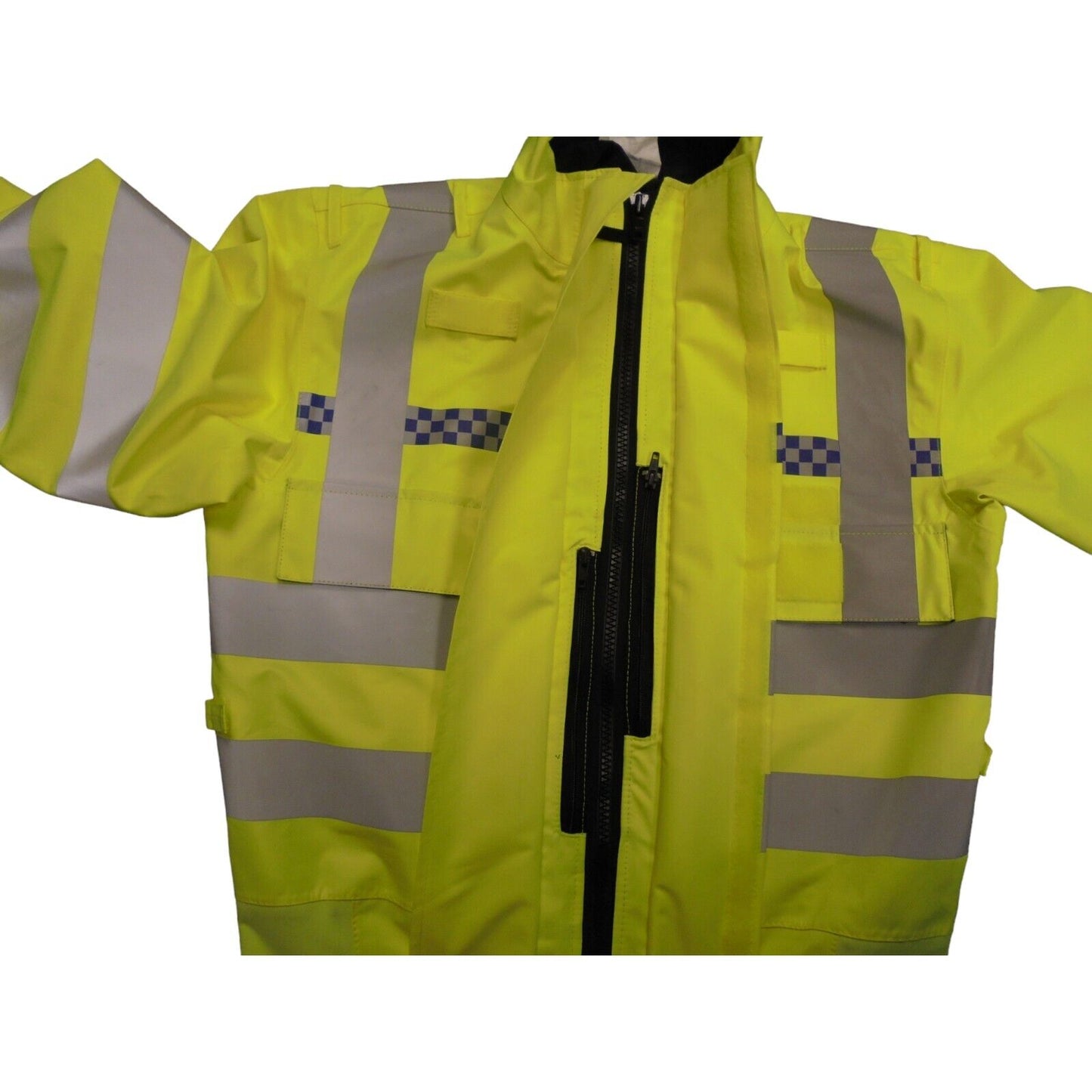 Hi Viz Blouson Bomber Jacket Waterproof Coat Hi Vis Recovery Ex Police Security