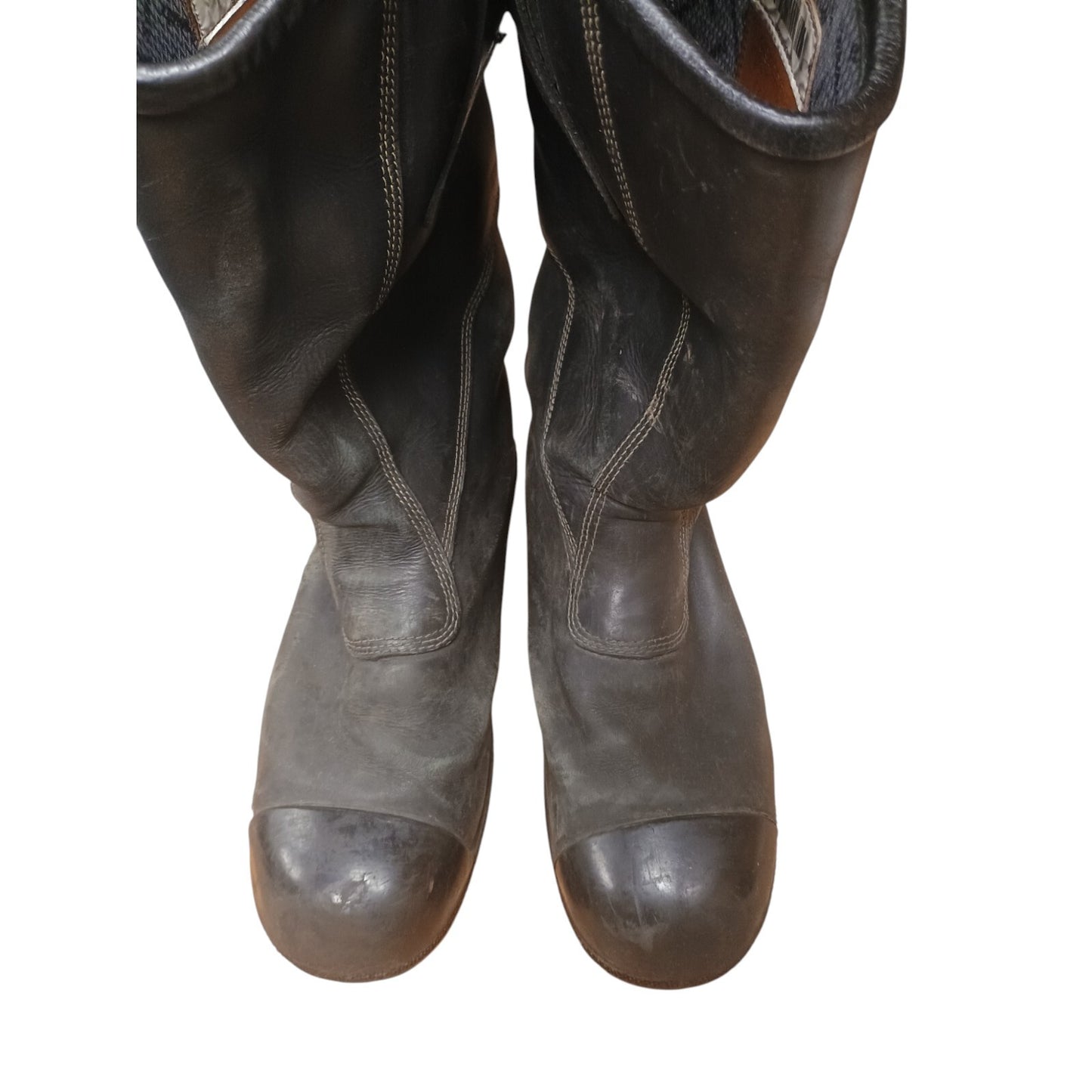 Tuffking Firefighter Black Safety Boots Fireman Fire Fighter 10 Leather Wellies