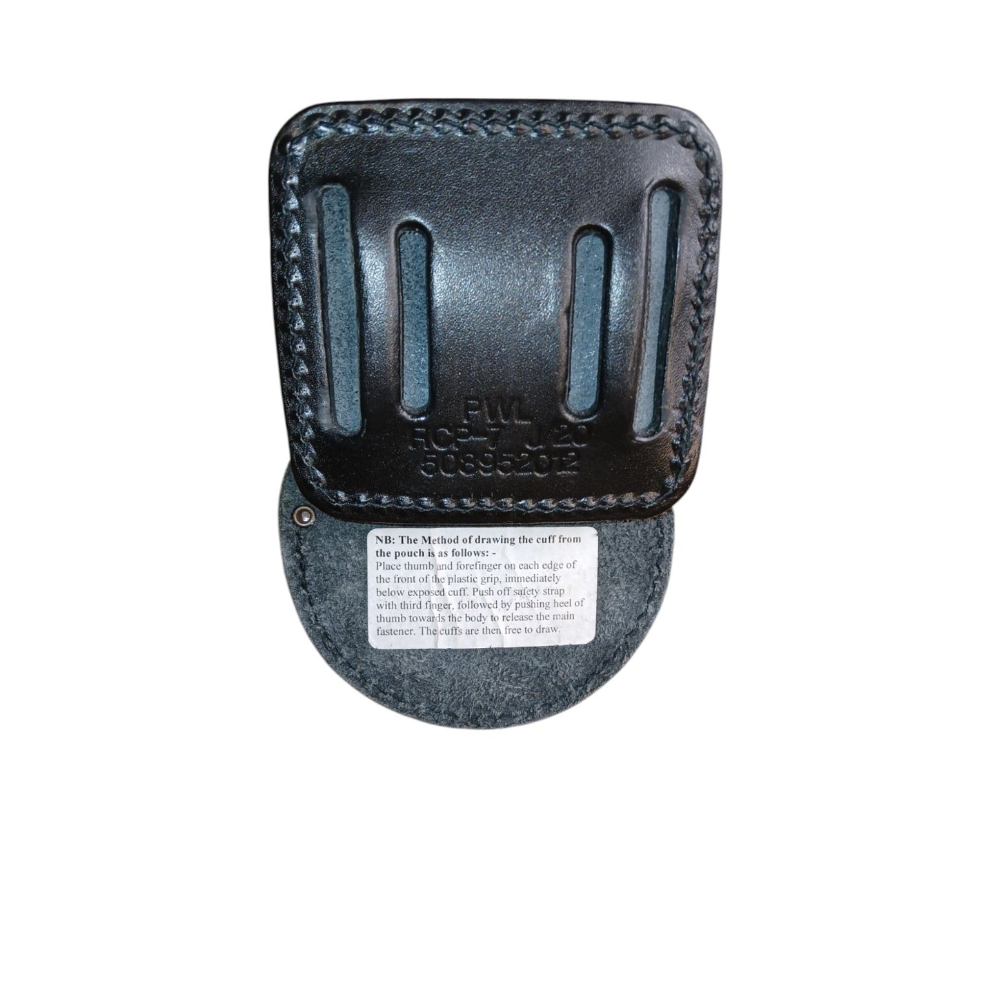 Protec Police Duty Belt With 6 Pouches Attachments Black Security Webbing (F)