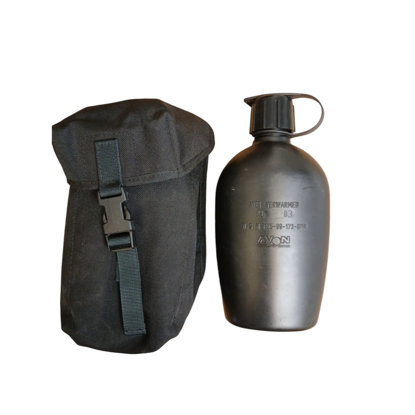 Avon S10 FM12 C50 M50 FM53 Water Bottle With Utility Belt Pouch Webbing Gas Mask